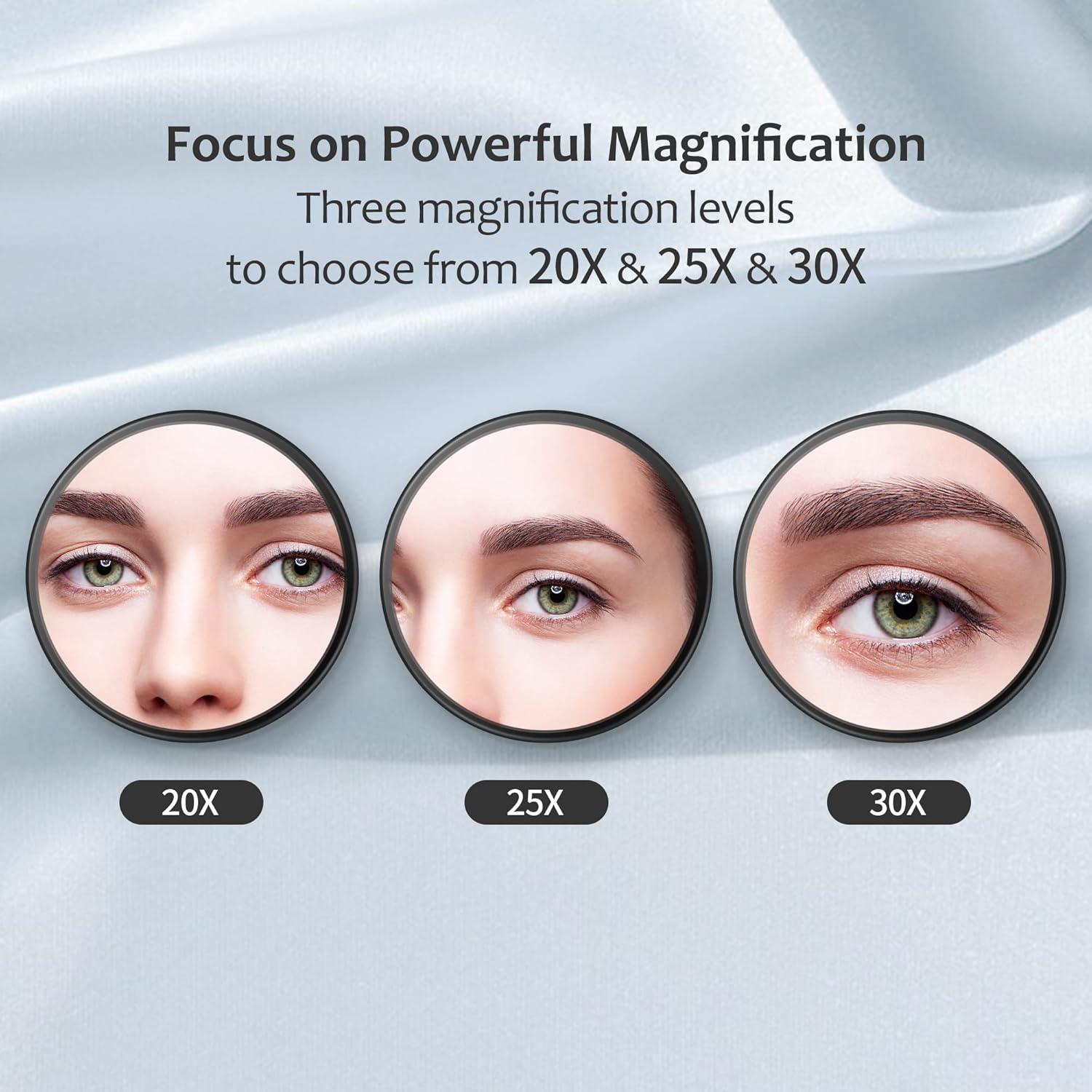 Espejo de Aumento 30X MIYADIVA Compacto con Ventosa 8.9cm