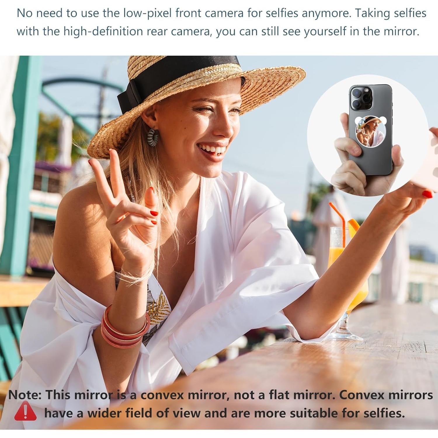 Espejo Convexo Magnético para Selfie QxbBox - Compatible iPhone