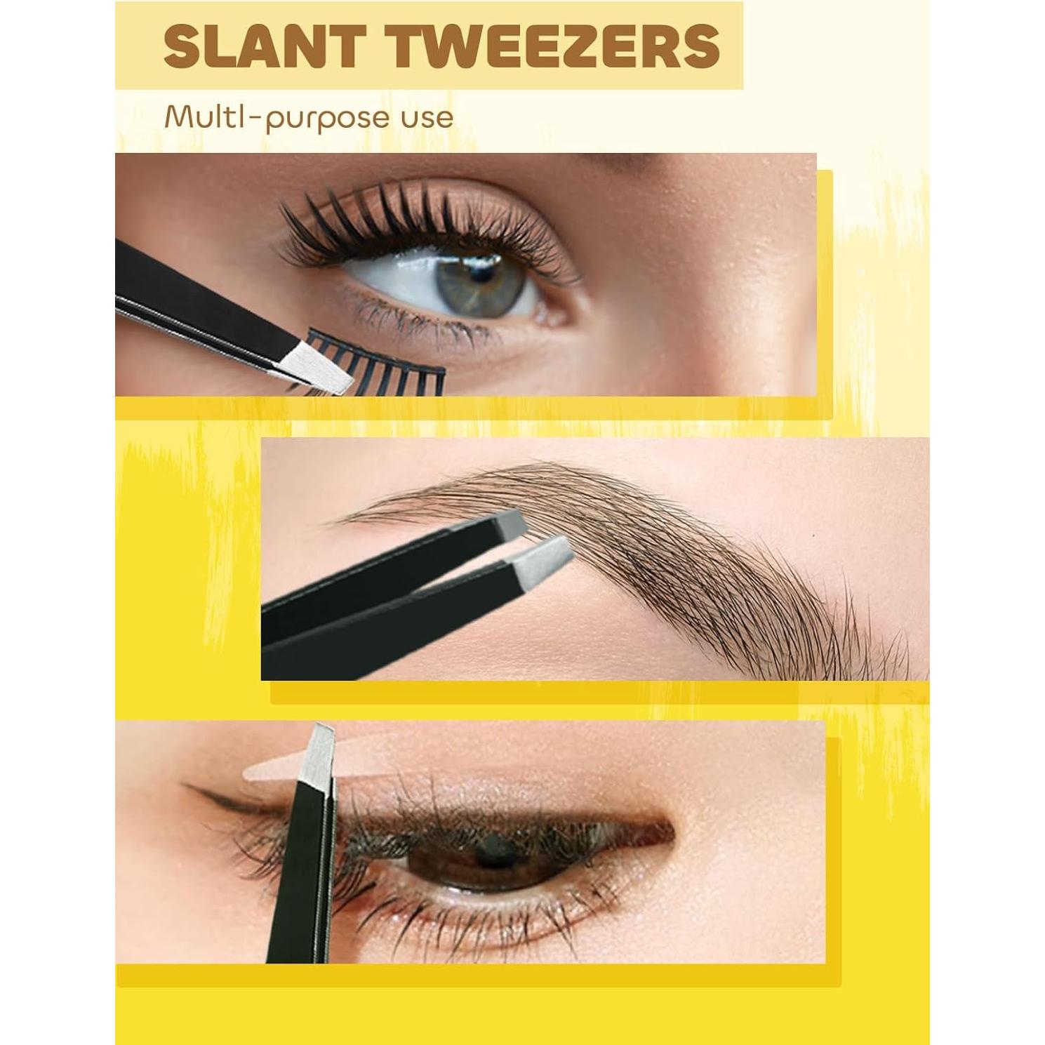 20X&30X&40X Magnifying Mirror Suction Cup, 3.5 in Small Magnified Mirror with Tweezers, Pink, Set of 3