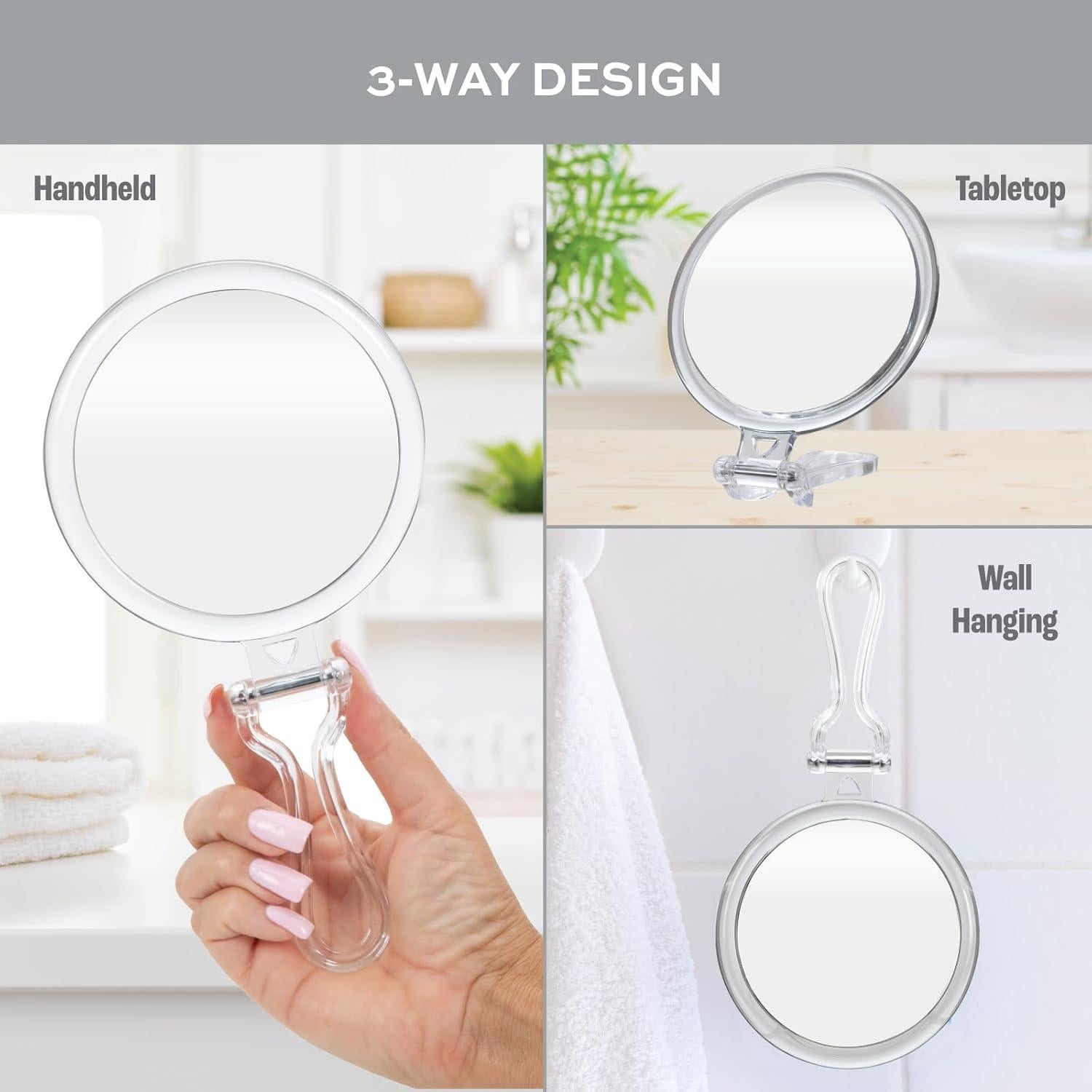 Espejo de Mano Aumentador ForPro 30X Doble Cara Plegable