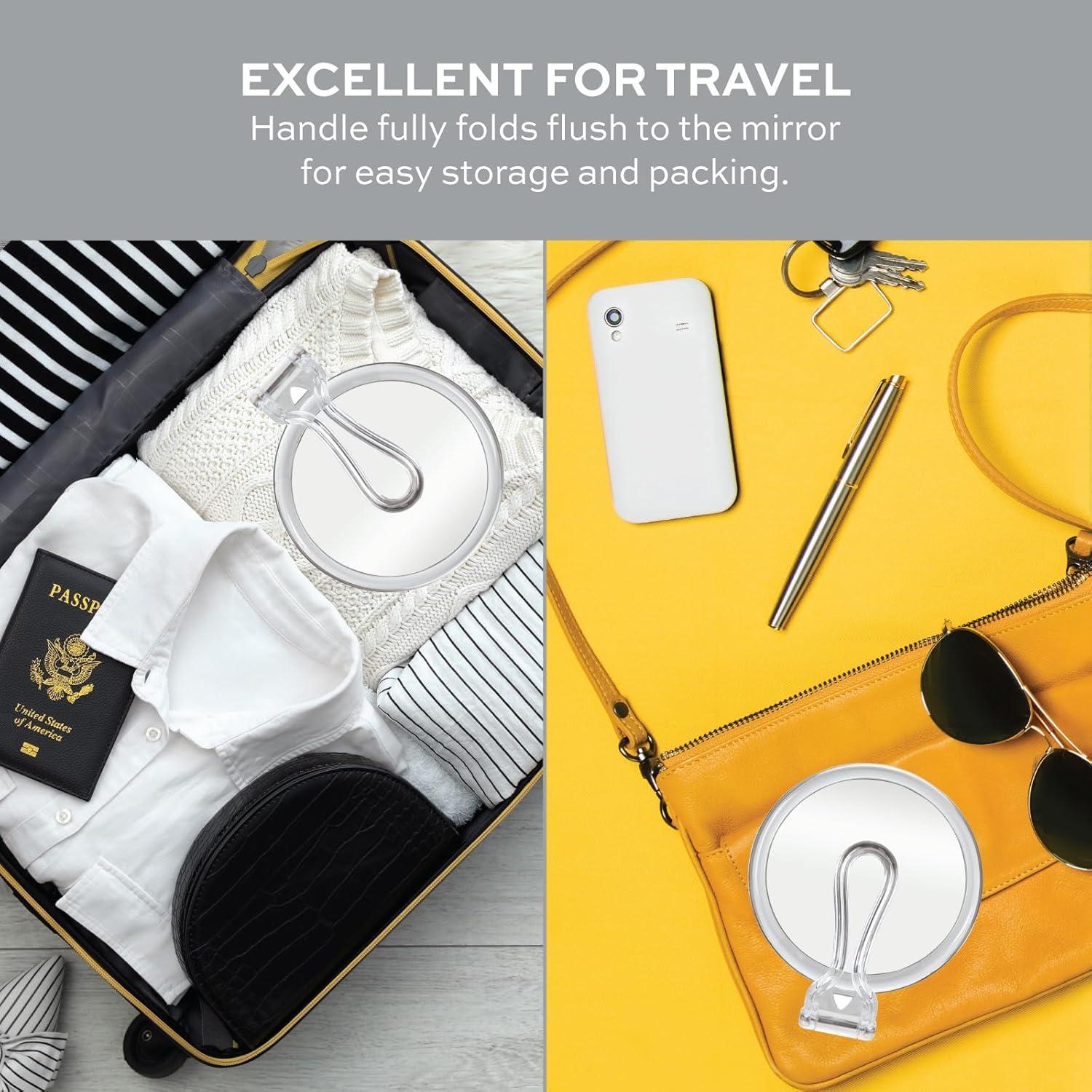 Espejo de Mano Aumentador ForPro 30X Doble Cara Plegable