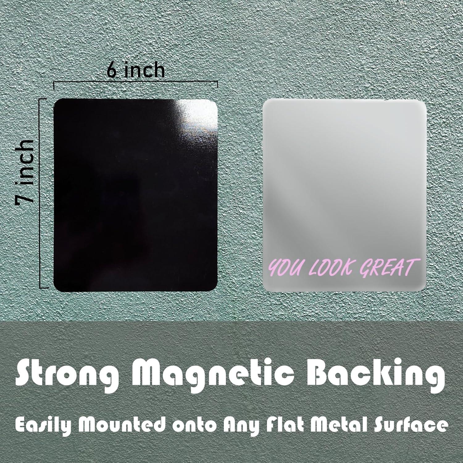 Espejo Magnético AZEZO 17.78x15.24cm Sin Marco para Taquillas