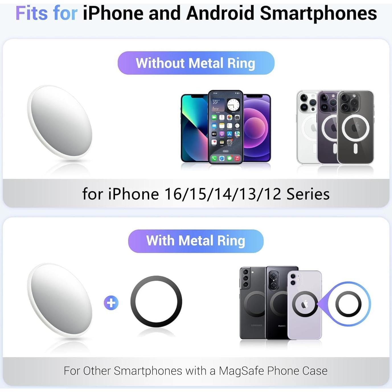 Espejo Selfie Magnético Kiorafoto 2.2" Convexo para iPhone