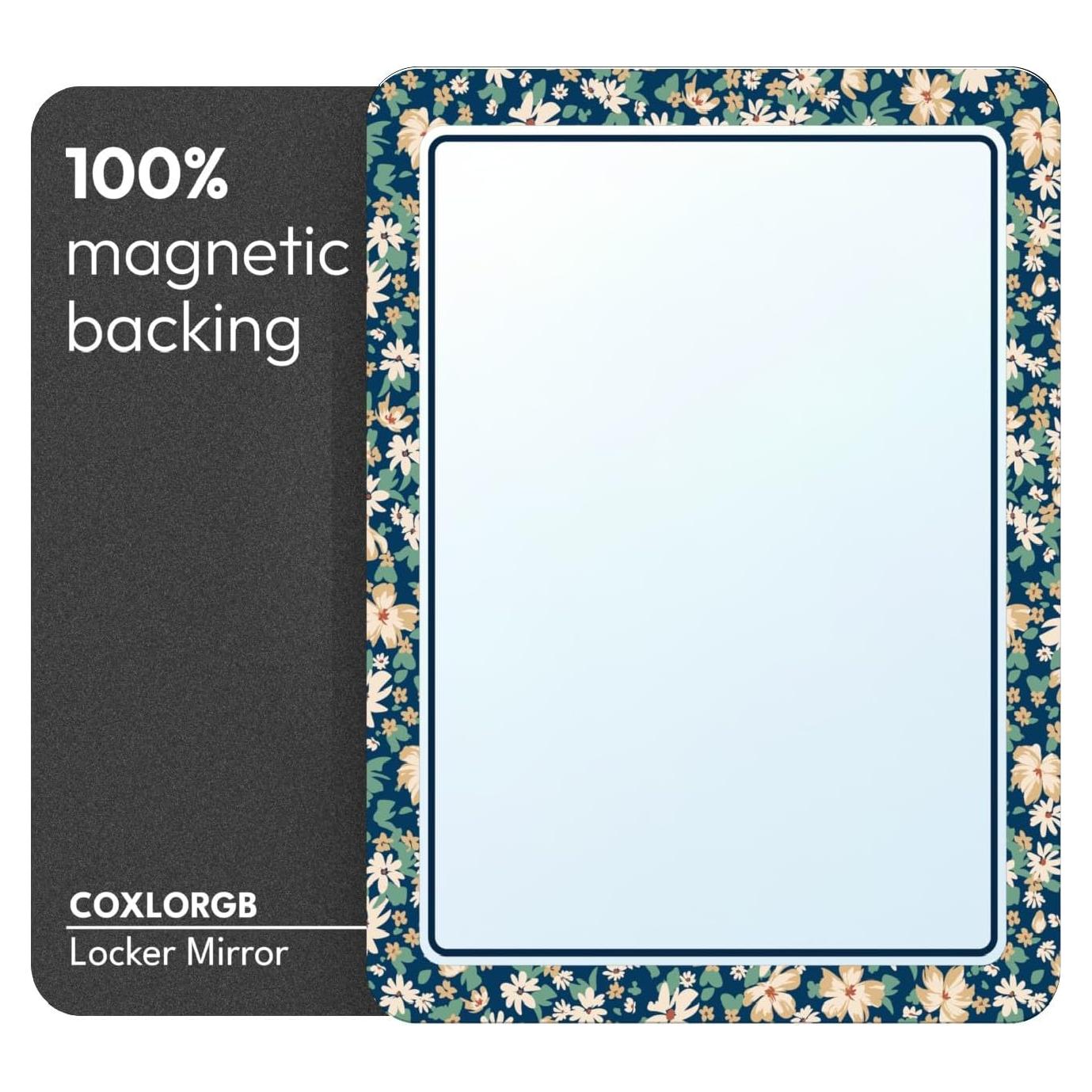 Espejo Magnético COXLORGB 12.7x17.8 cm Floral para Taquilla
