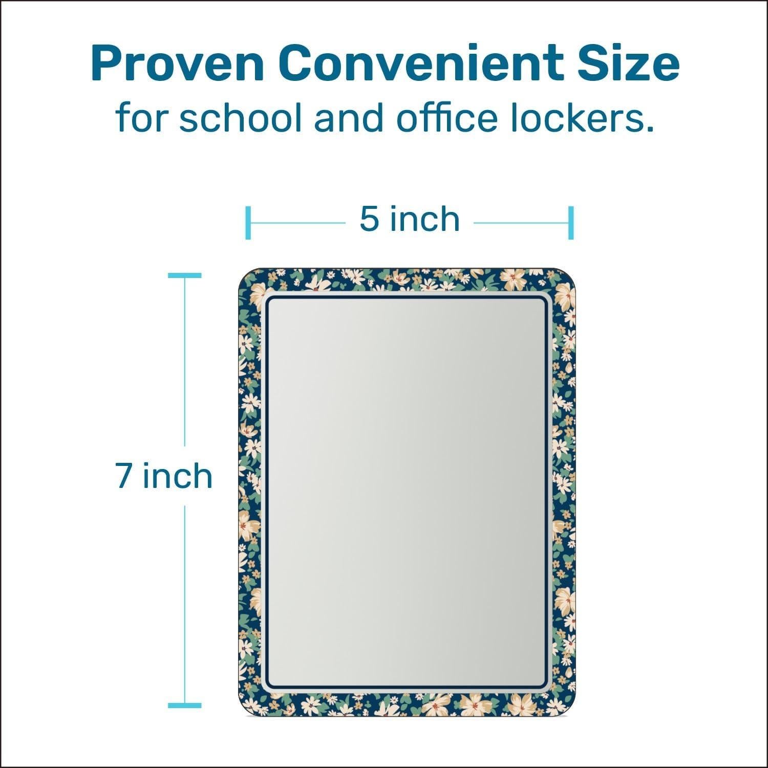 Espejo Magnético COXLORGB 12.7x17.8 cm Floral para Taquilla
