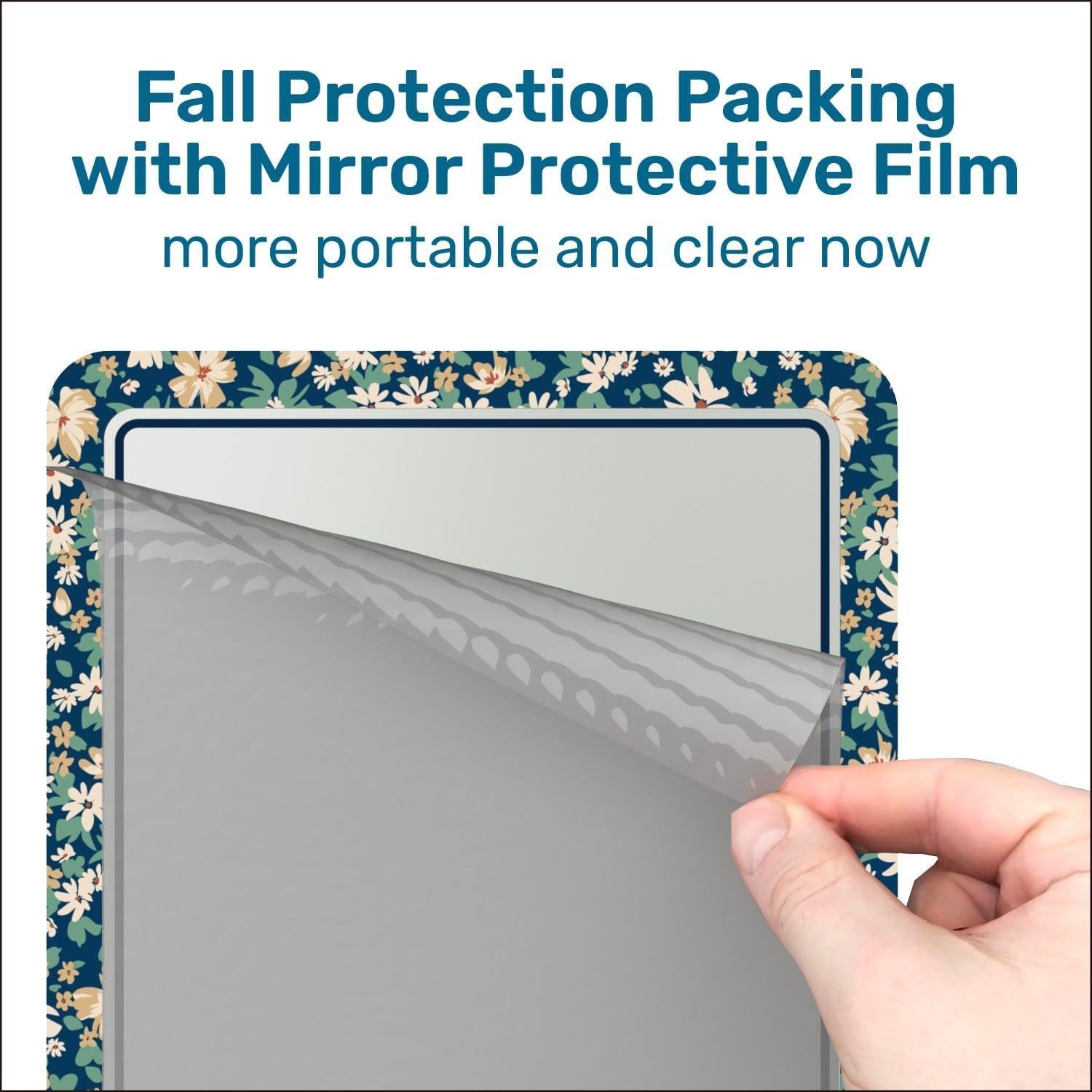 Espejo Magnético COXLORGB 12.7x17.8 cm Floral para Taquilla