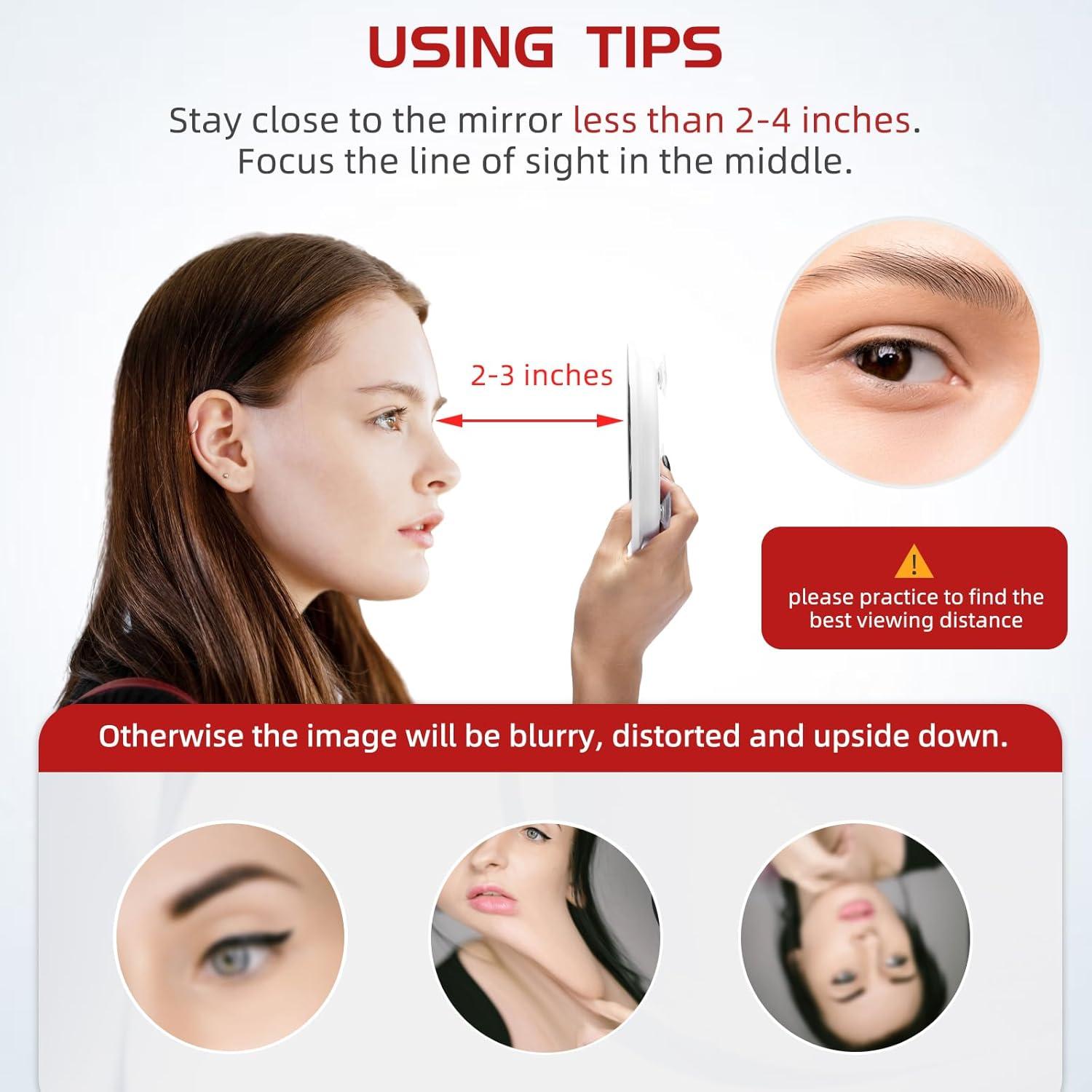 Espejo de Aumento 30X Jadazror 15.24 cm con Ventosas