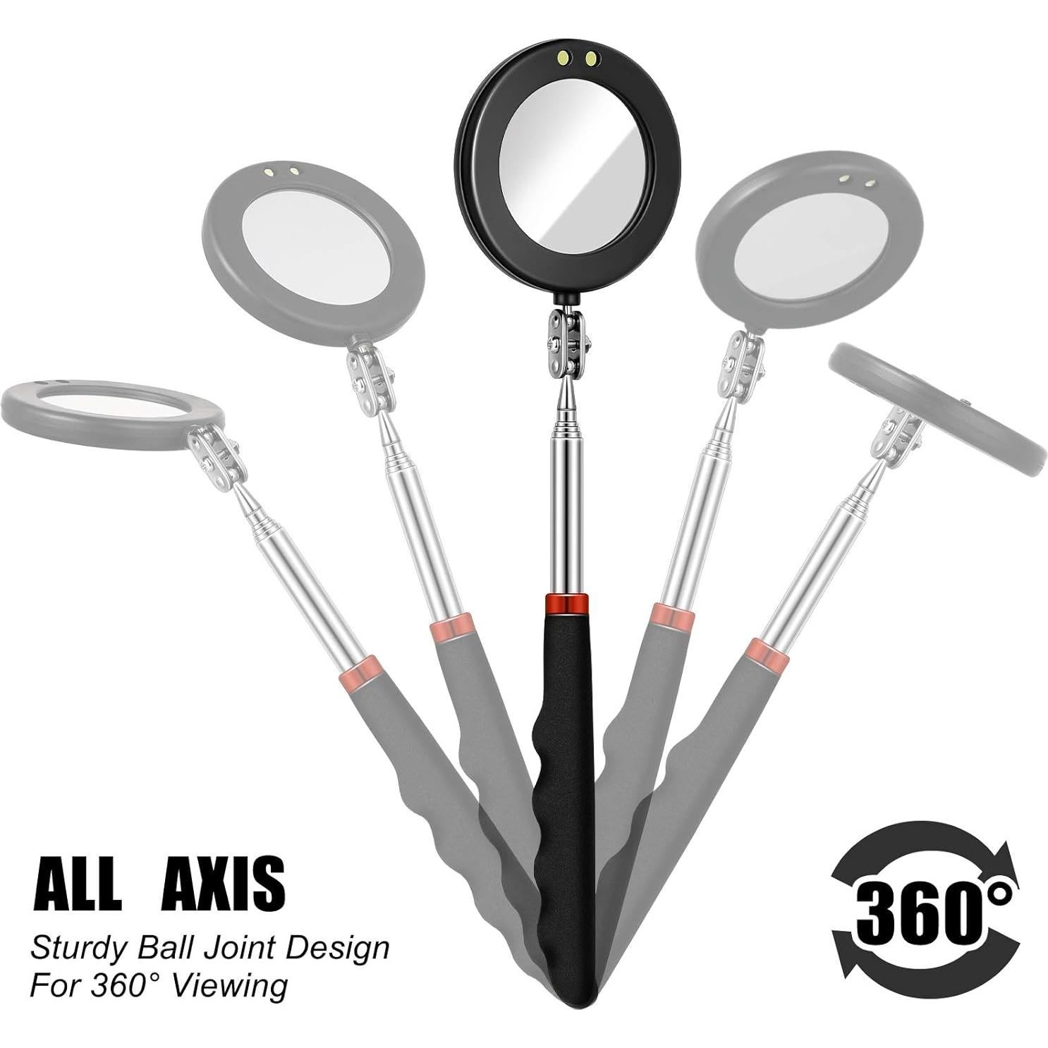 Espejo de Inspección LED Tatuo Telescópico 2 Piezas