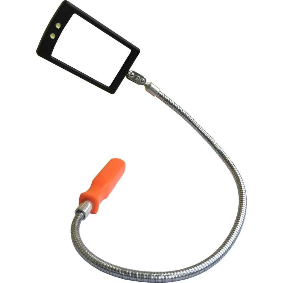 Inspection Mirror Flexible Inspection Mirror 360 Rotation with 2 LED Lighted Flexible Inspection Mirror Swivel for Automotive and Shower Use Mirror on a Stick