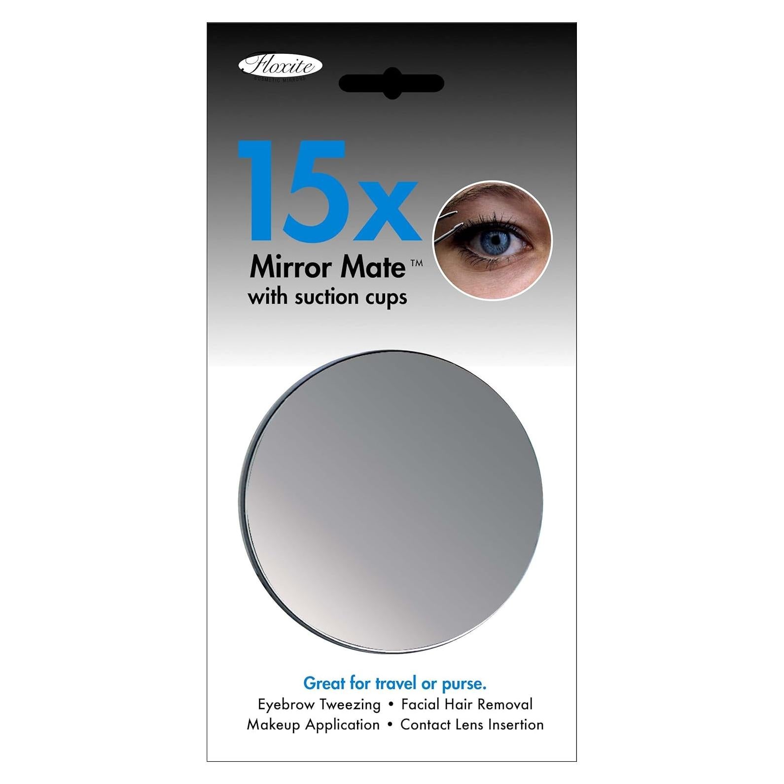 Espejo Agrandador 15X Floxite con Ventosas 7.62 cm - FL-15NMM