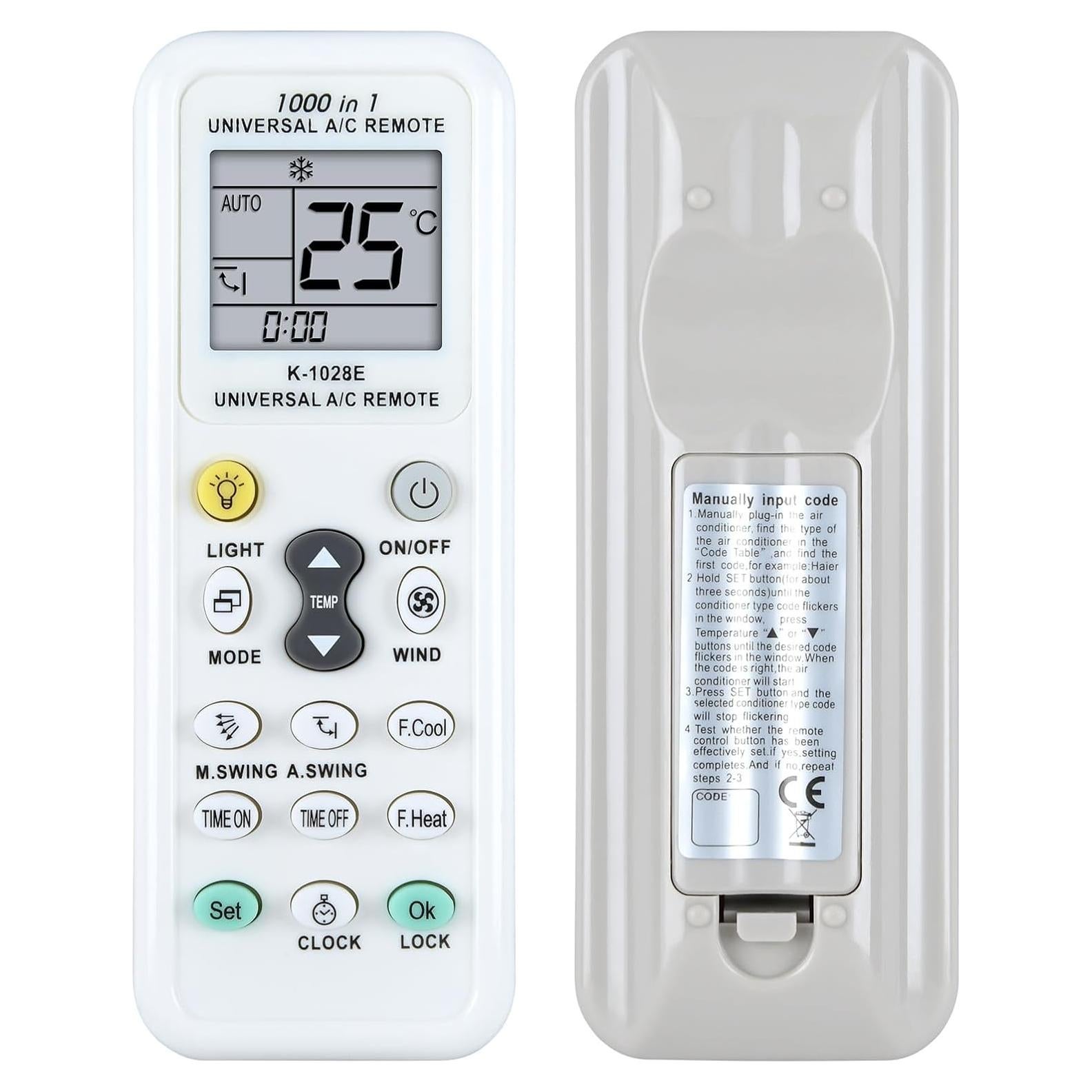 Control Remoto Universal PZL K-1028E para Aire Acondicionado