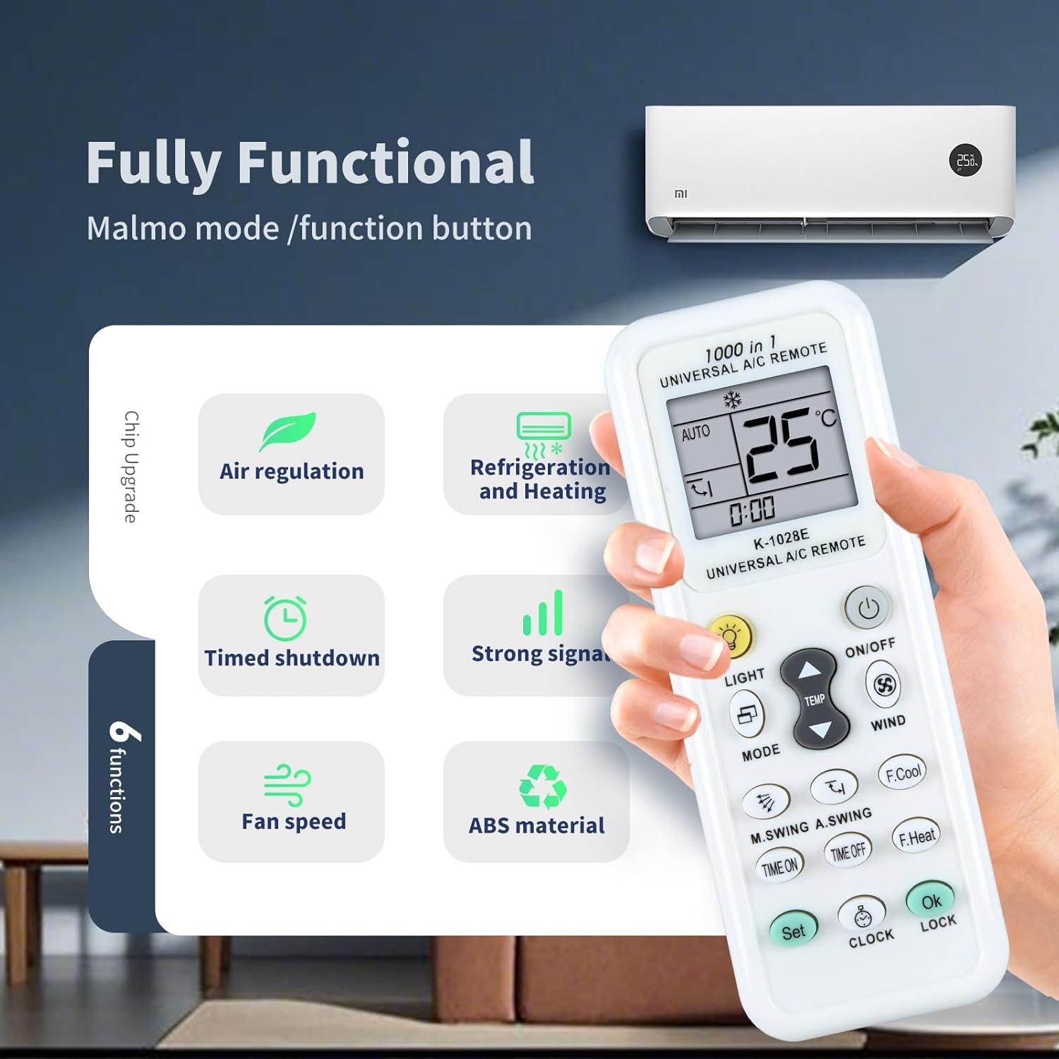 Control Remoto Universal PZL K-1028E para Aire Acondicionado