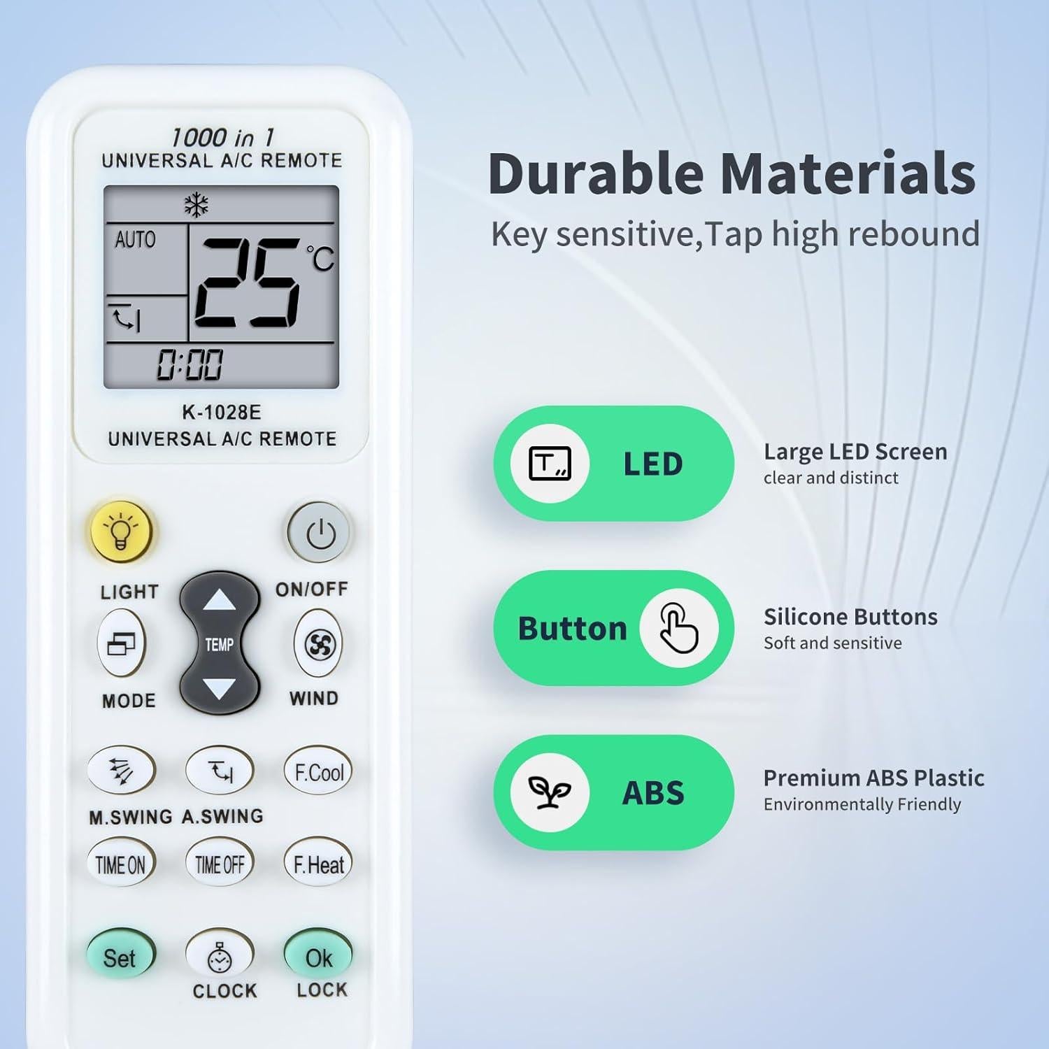Control Remoto Universal PZL K-1028E para Aire Acondicionado