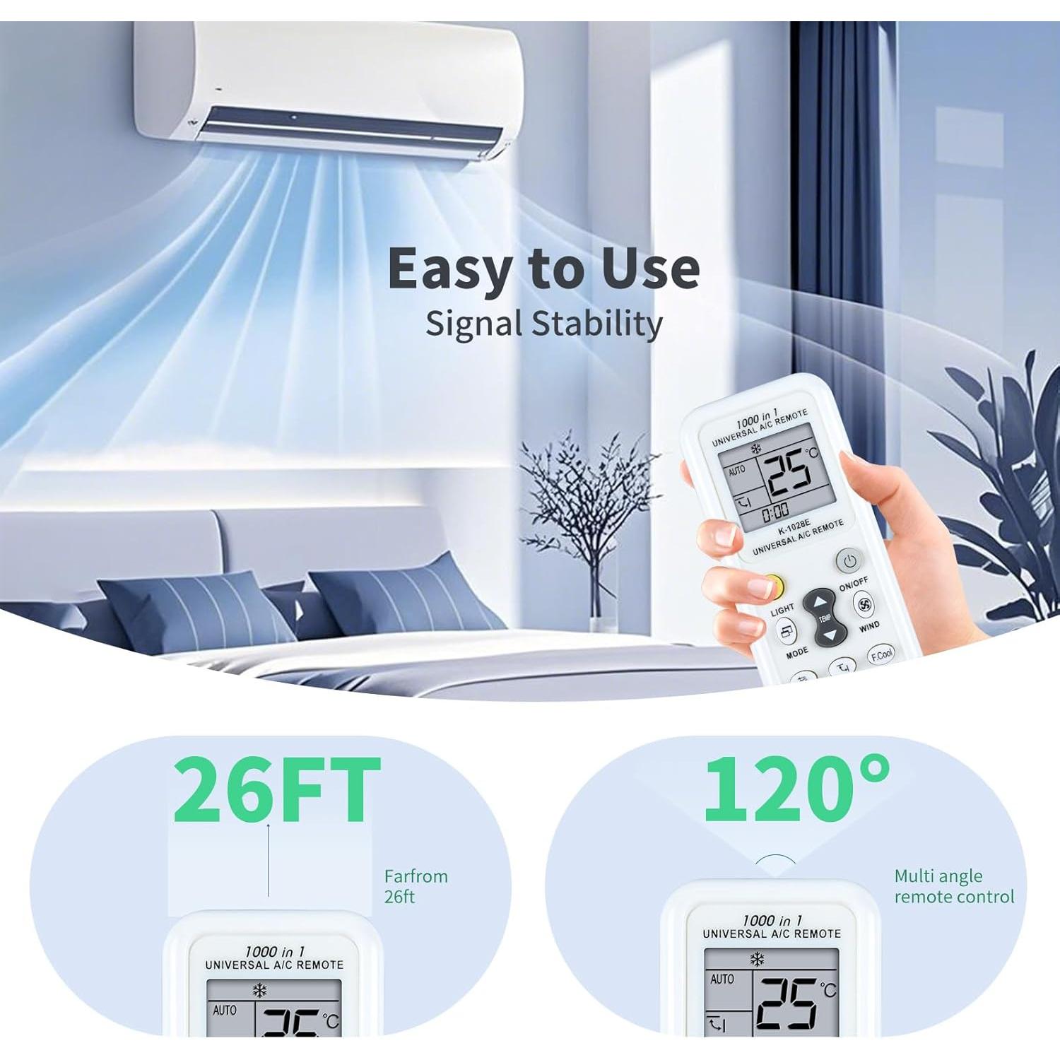 Control Remoto Universal PZL K-1028E para Aire Acondicionado