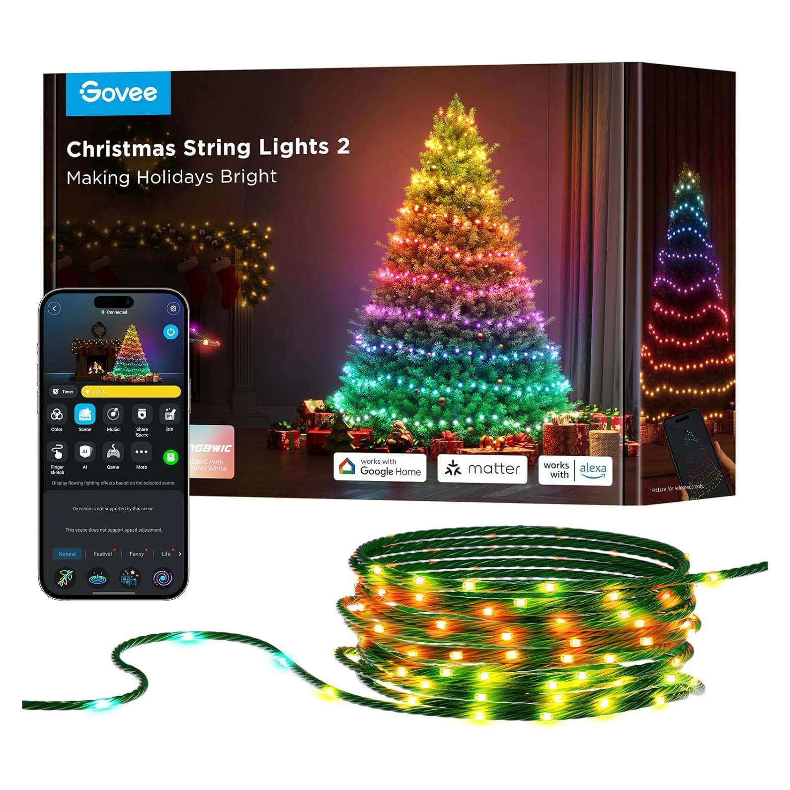 Luces de Navidad Govee 30.18m LED RGBWIC 300 LEDs Control APP