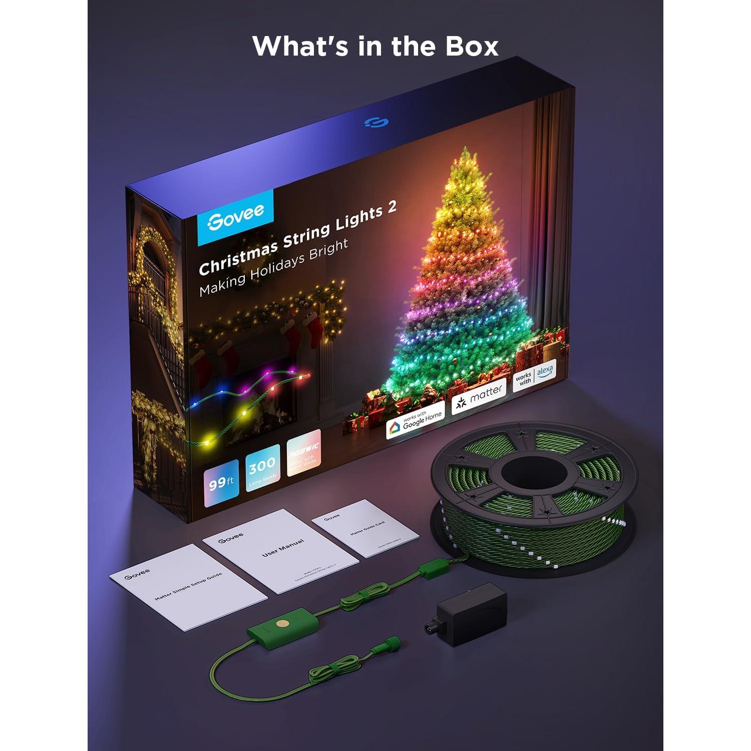 Luces de Navidad Govee 30.18m LED RGBWIC 300 LEDs Control APP