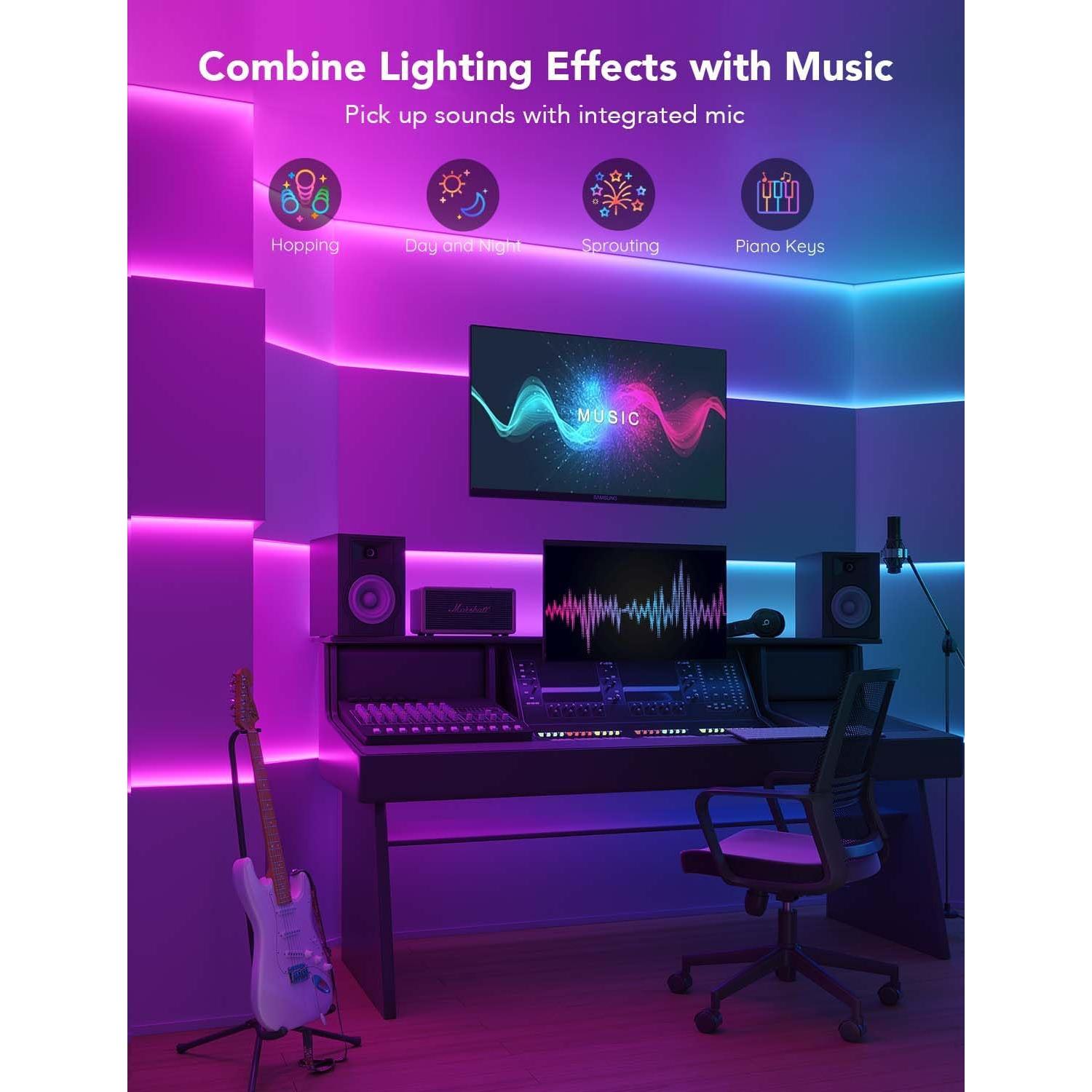 Govee Tira LED RGBIC 20m con Blanco Cálido y Control App