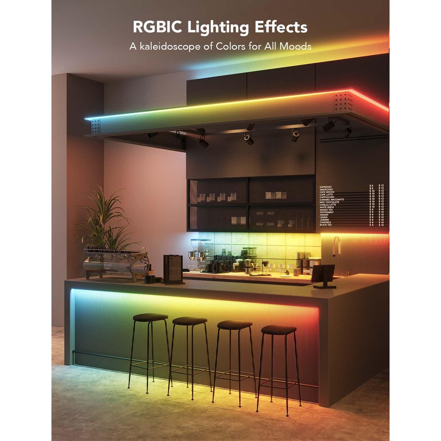 Govee Tira LED RGBIC 20m con Blanco Cálido y Control App