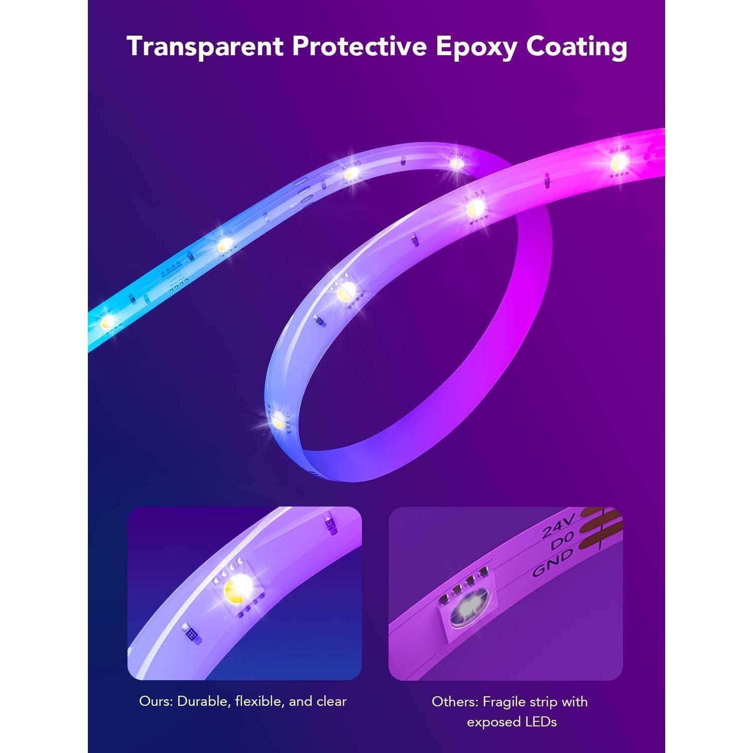 Govee Tira LED RGBIC 20m con Blanco Cálido y Control App