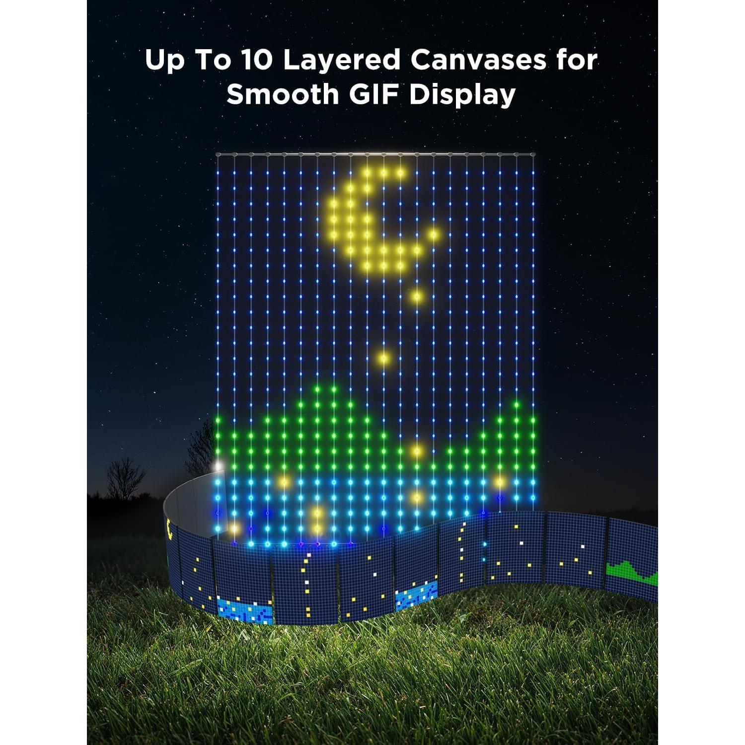 Luces de Cortina LED Govee H70B3 520 LEDs RGBIC 1.5x2m