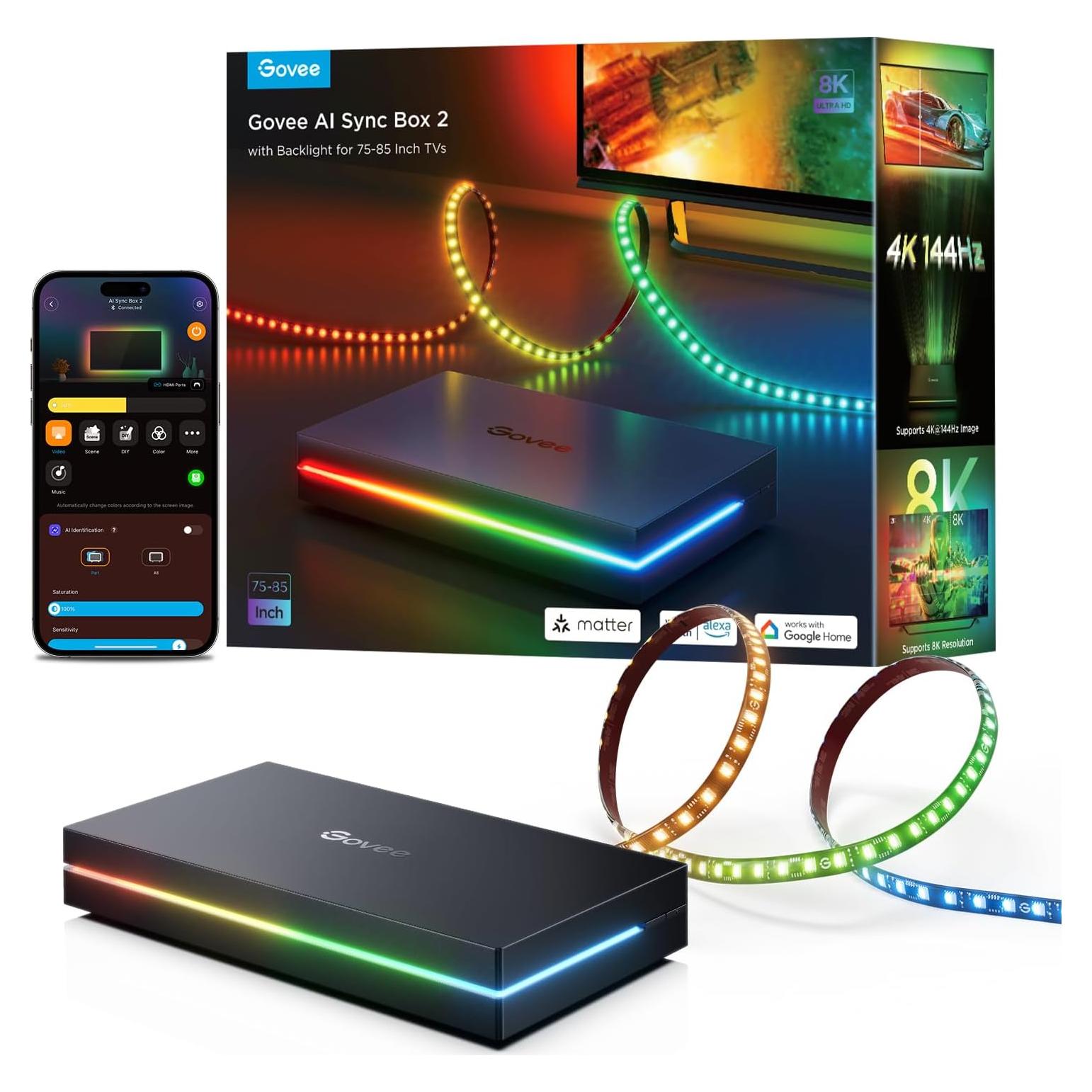 Govee Caja de Sincronización HDMI 2.1 AI con Luz LED 5m