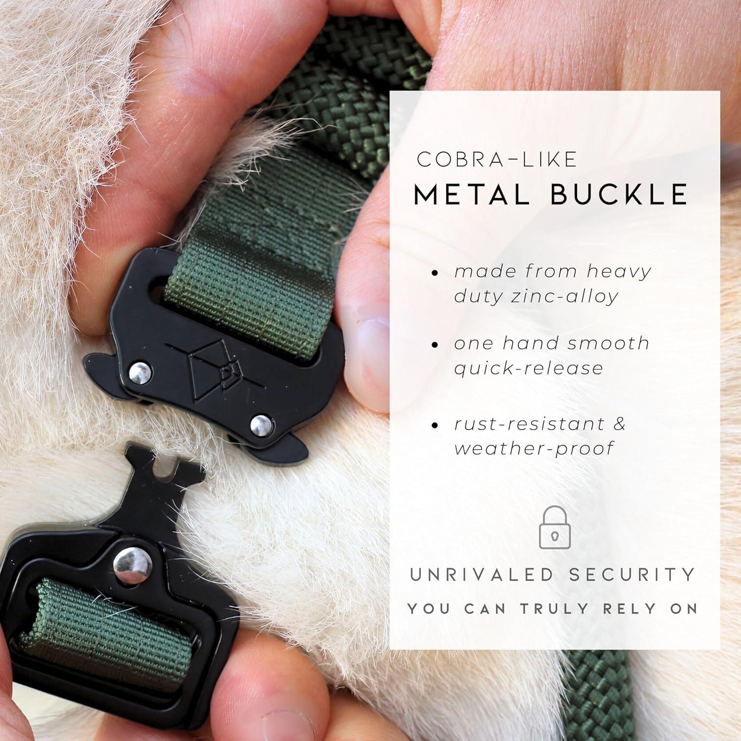 Made to ROAM Premium Dog Collar - Adjustable Heavy Duty Nylon Collar with Quick-Release Metal Buckle (Oregon Haze, Classic Size 4)