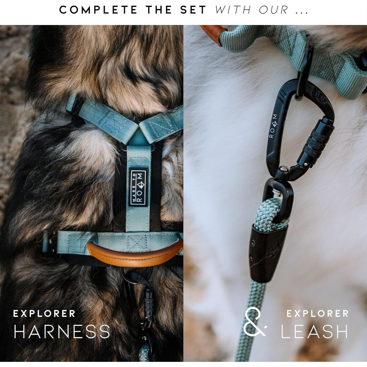 Made to ROAM Premium Dog Collar - Adjustable Heavy Duty Nylon Collar with Quick-Release Metal Buckle (Oregon Haze, Classic Size 4)