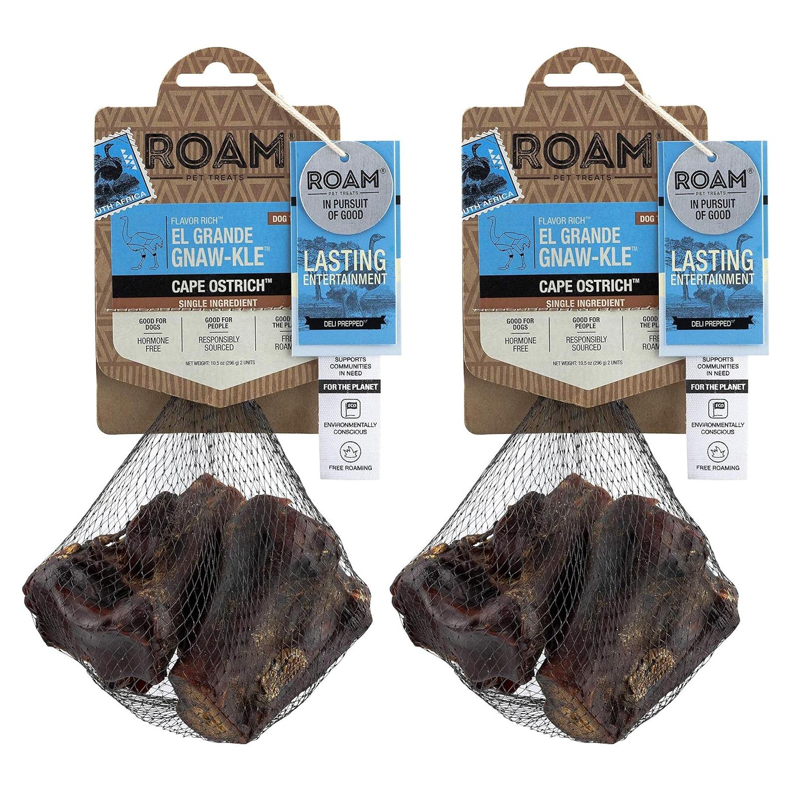 Golosinas Masticables para Perros ROAM Avestruz 2 Unidades