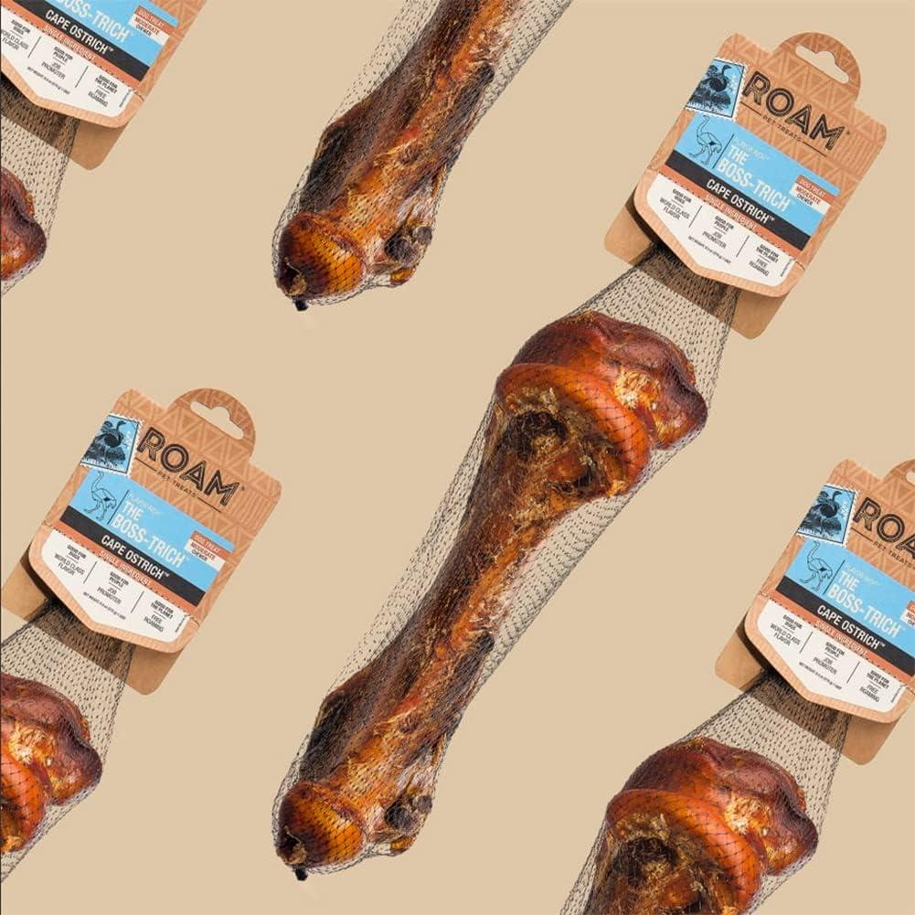 Huesos de Avestruz ROAM para Perros Medianos y Grandes - 2 Unidades