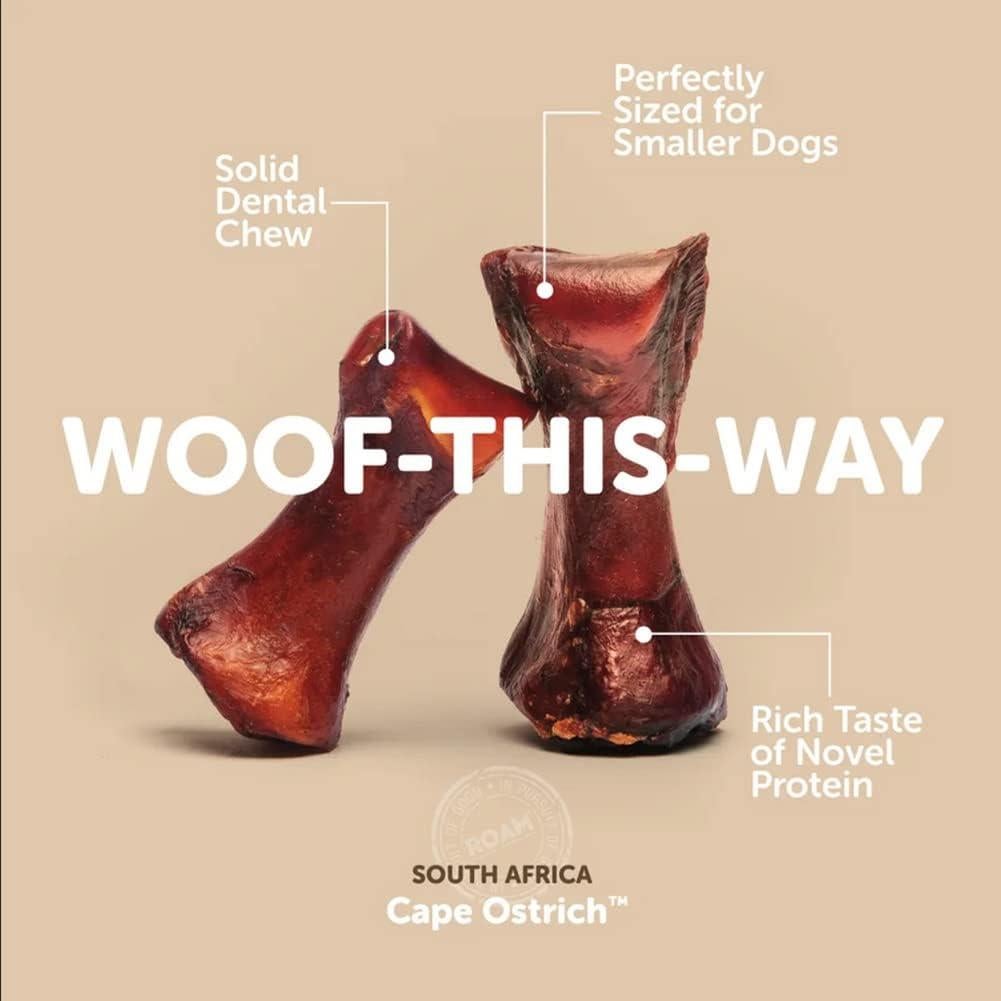 Golosinas para Perros ROAM Hueso de Avestruz 2 Unidades