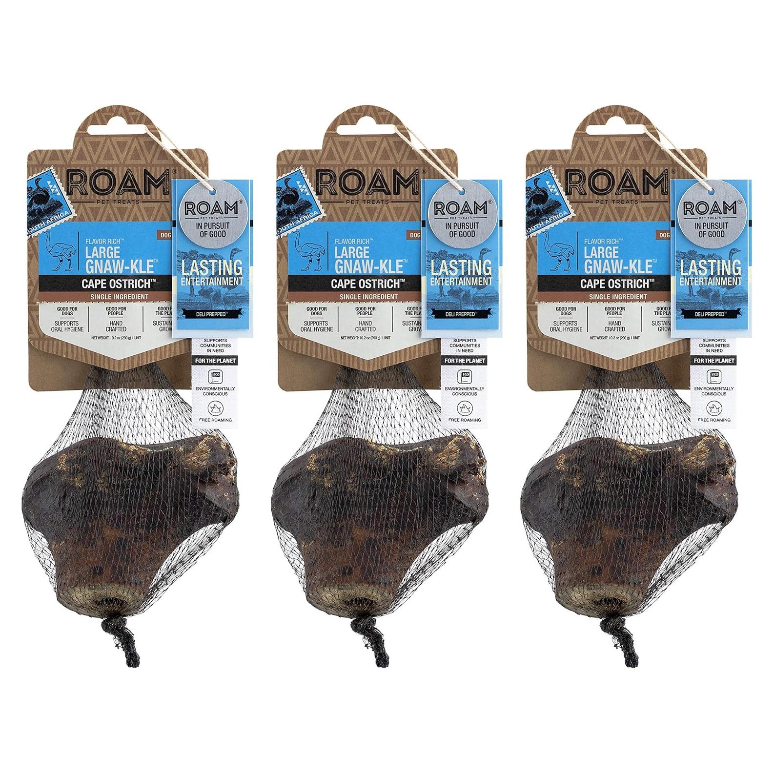 Golosinas para Perros ROAM Gran Gnaw-Kle Avestruz 3 Unidades