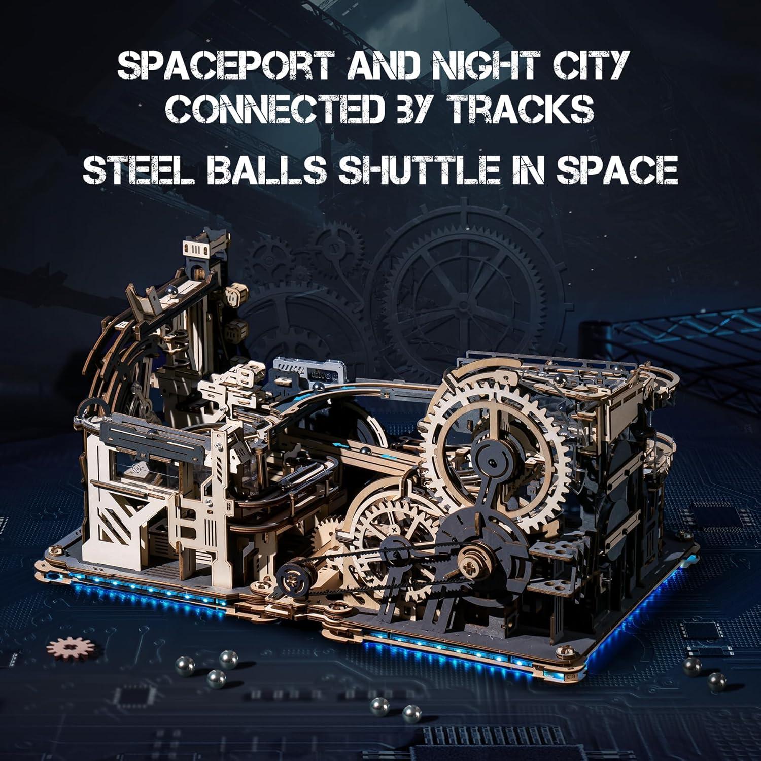 ROKR Carrera de Canicas 3 en 1 de Madera LGC01/LGA01