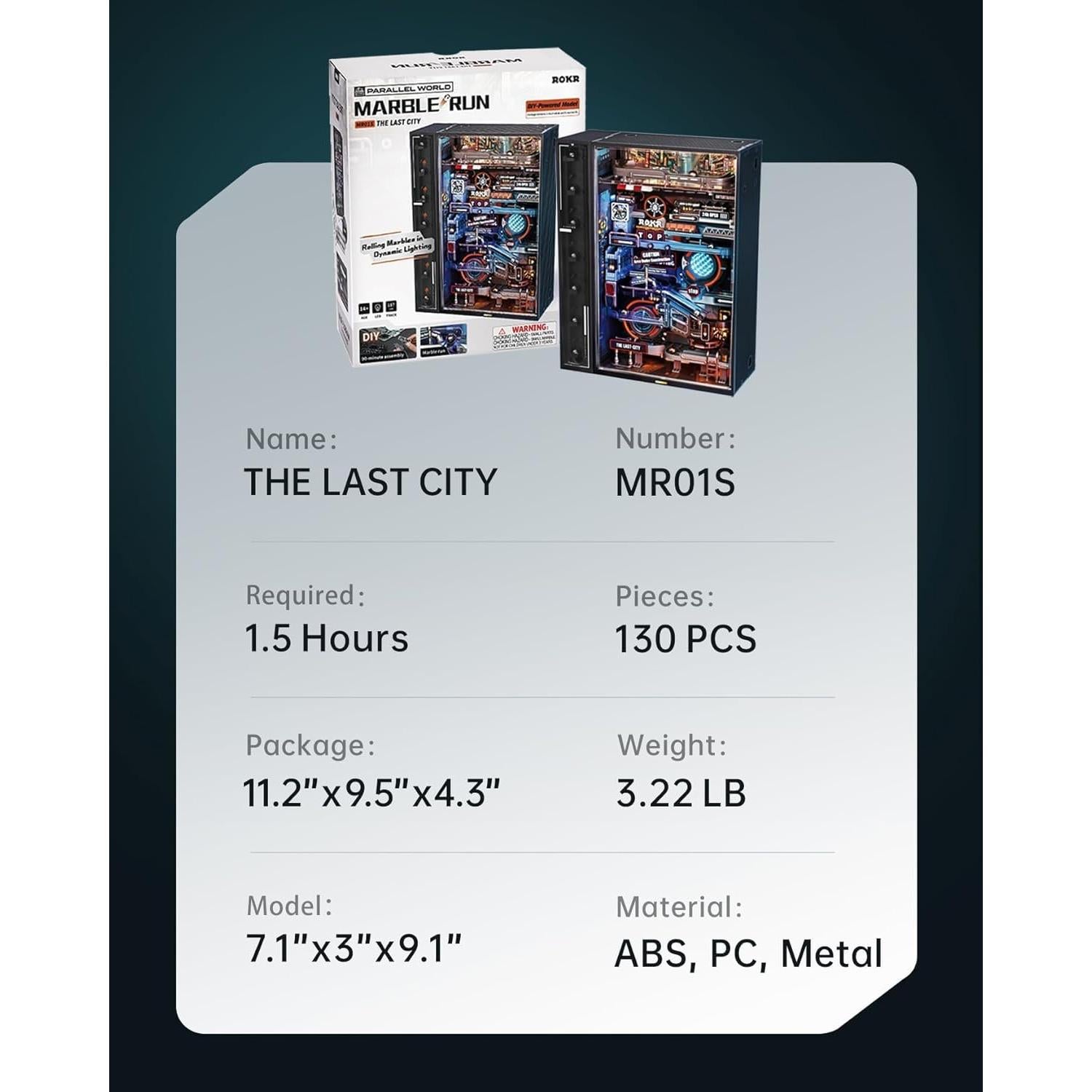 ROKR Kit de Construcción de Pista de Canicas JP-MR 1.42 kg