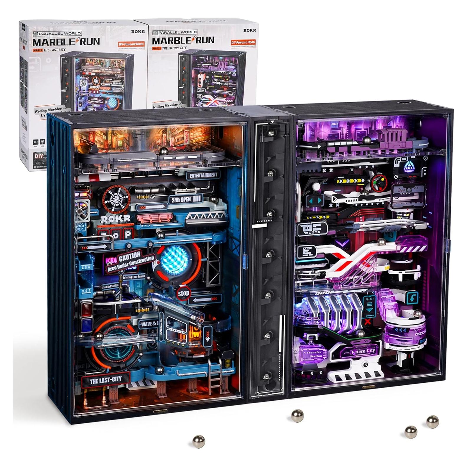 ROKR Kit de Carrera de Canicas 2 en 1 MR01S MR02S 3D