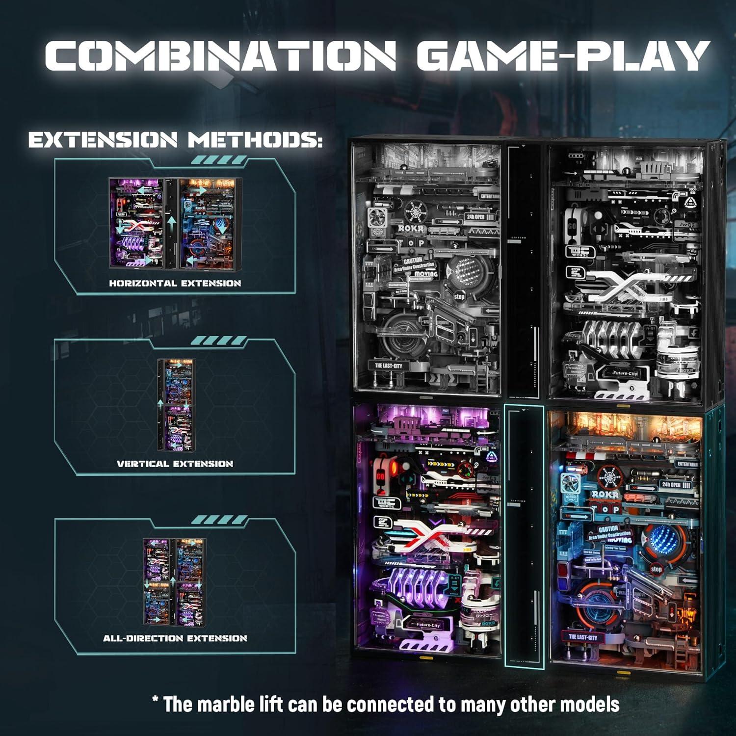 ROKR Kit de Carrera de Canicas 2 en 1 MR01S MR02S 3D