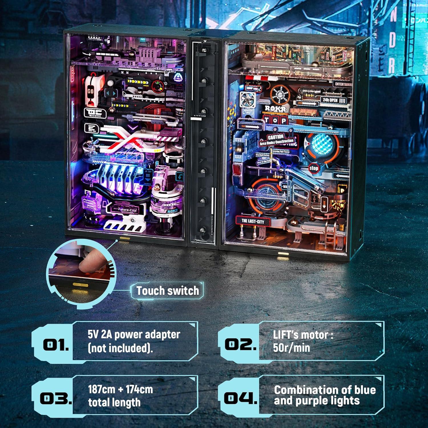 ROKR Kit de Carrera de Canicas 2 en 1 MR01S MR02S 3D