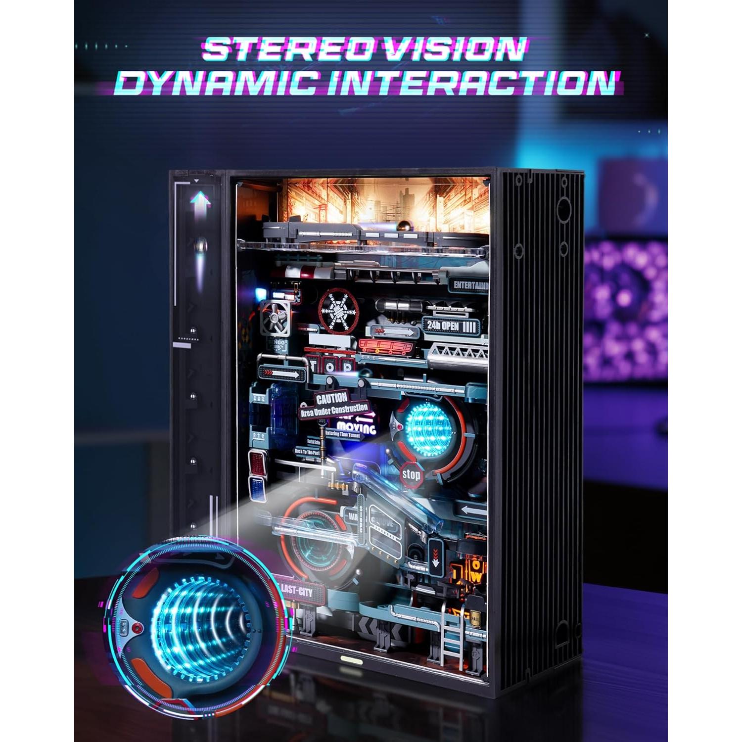 Kit de Puzzles 3D Carrera de Canicas Eléctrica Wowood 187 Piezas