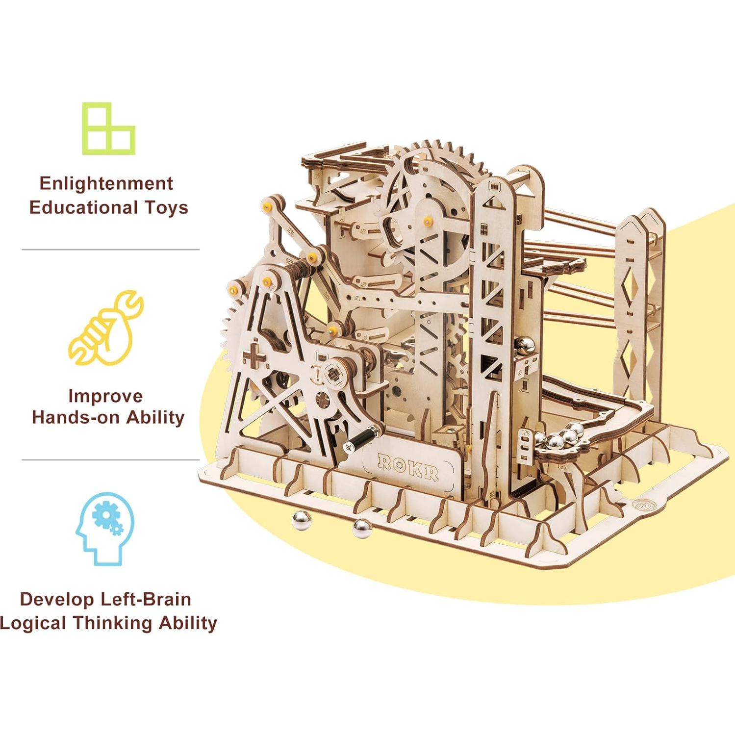 Rompecabezas 3D de Madera ROKR - Fortaleza DIY para Adultos y Niños
