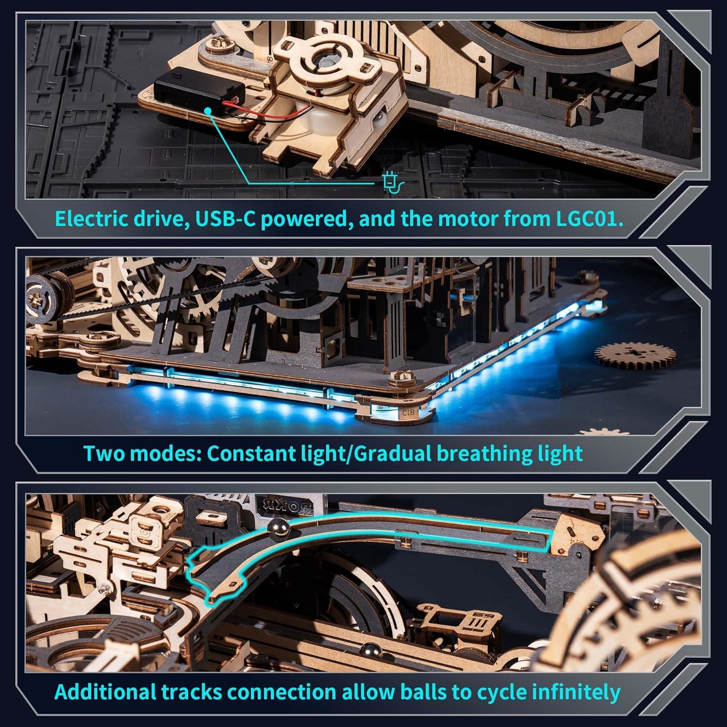 Rompecabezas 3D de Madera ROBOTIME - Carrera de Canicas LGA01/LGC01