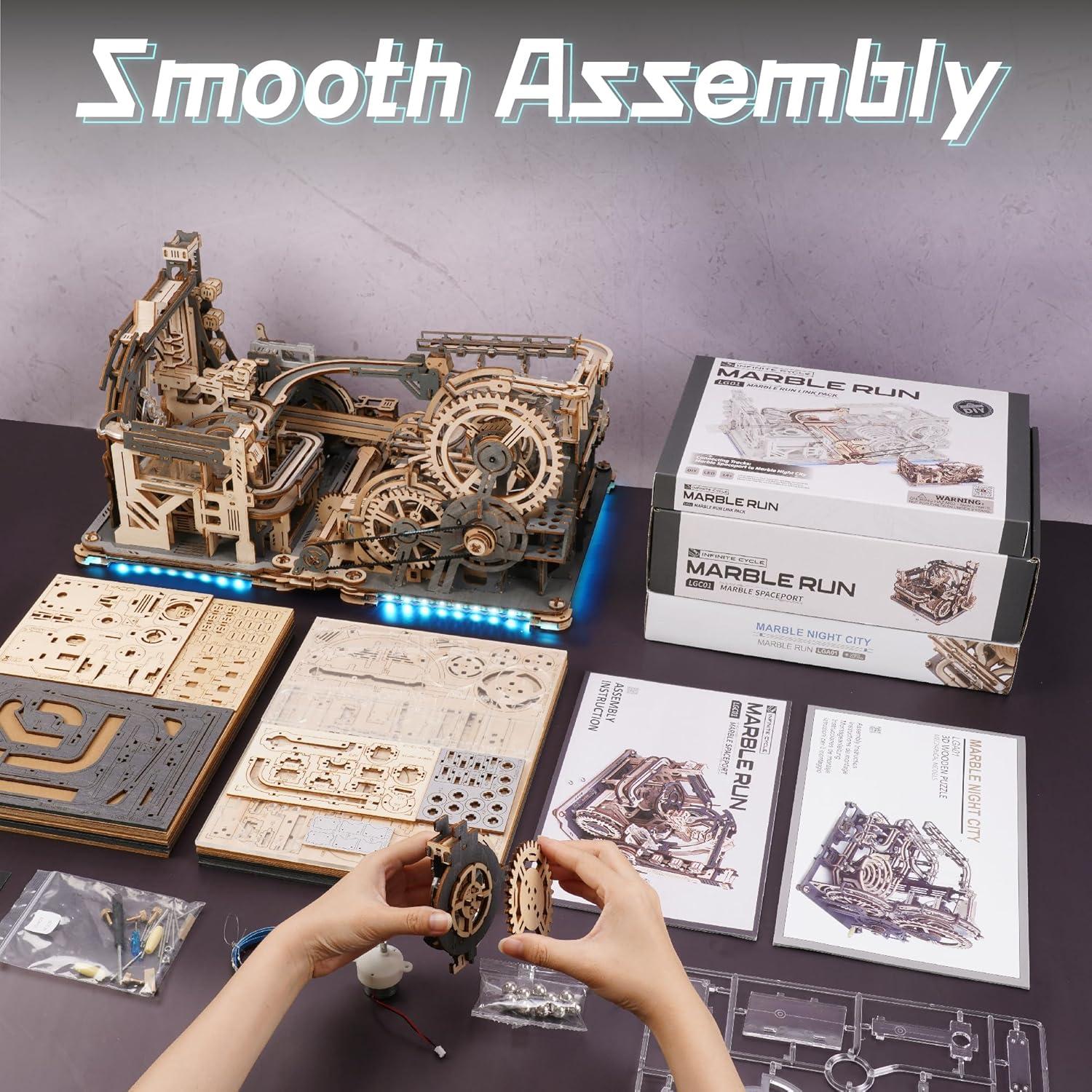 Rompecabezas 3D ROBOTIME LGC01 + LGA01 + Paquete de Enlace