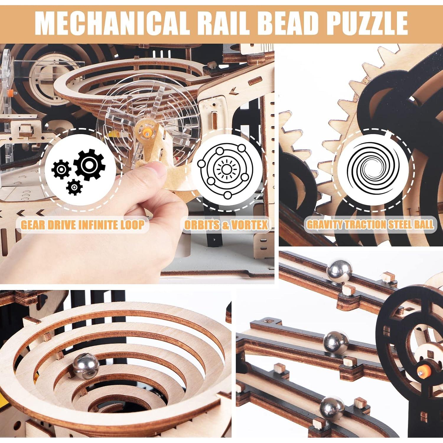Rompecabezas 3D de Madera LOKEISNA Carrera de Canicas 0.93 kg