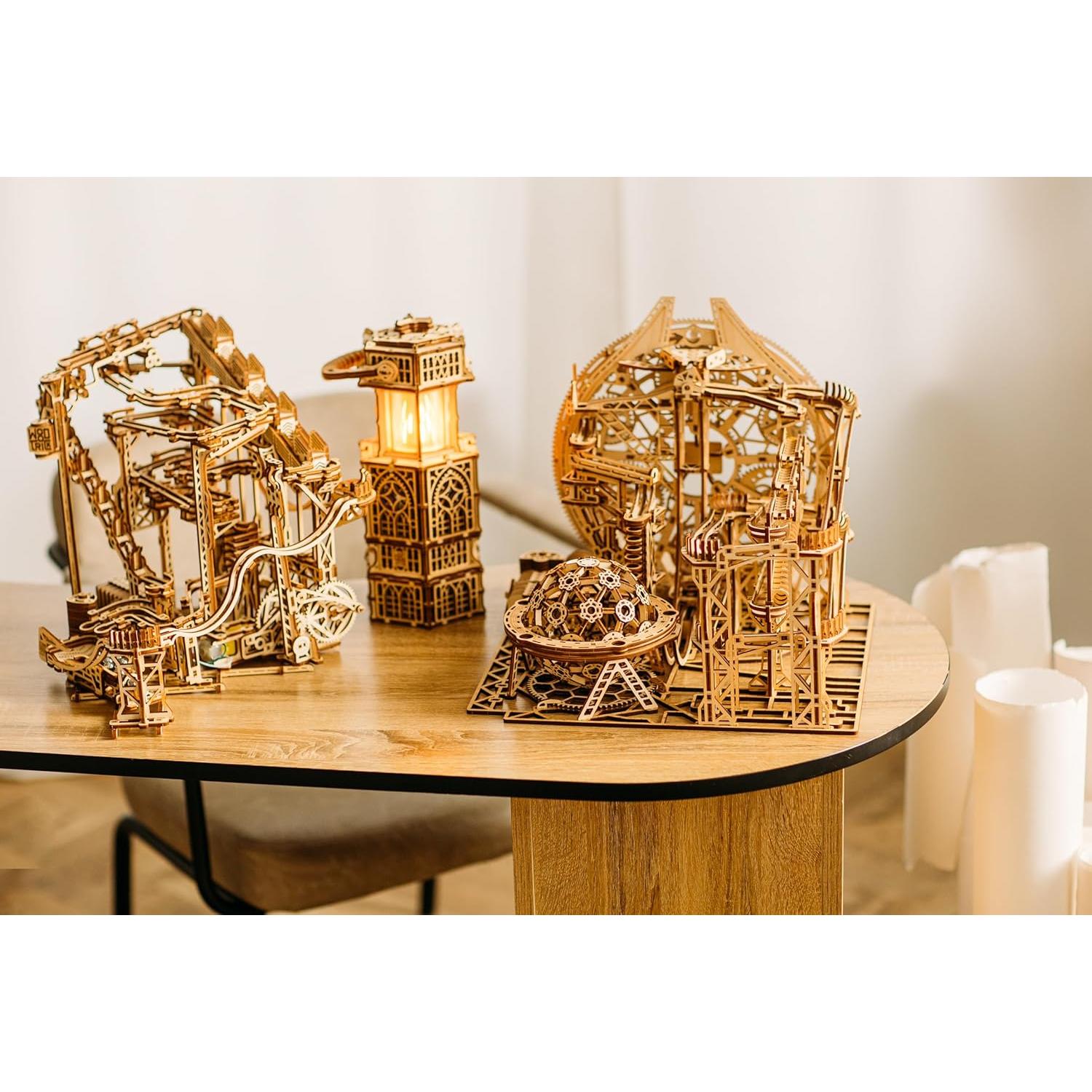 Wood Trick Carrera de Canicas en Espiral 3D - Rompecabezas de Madera