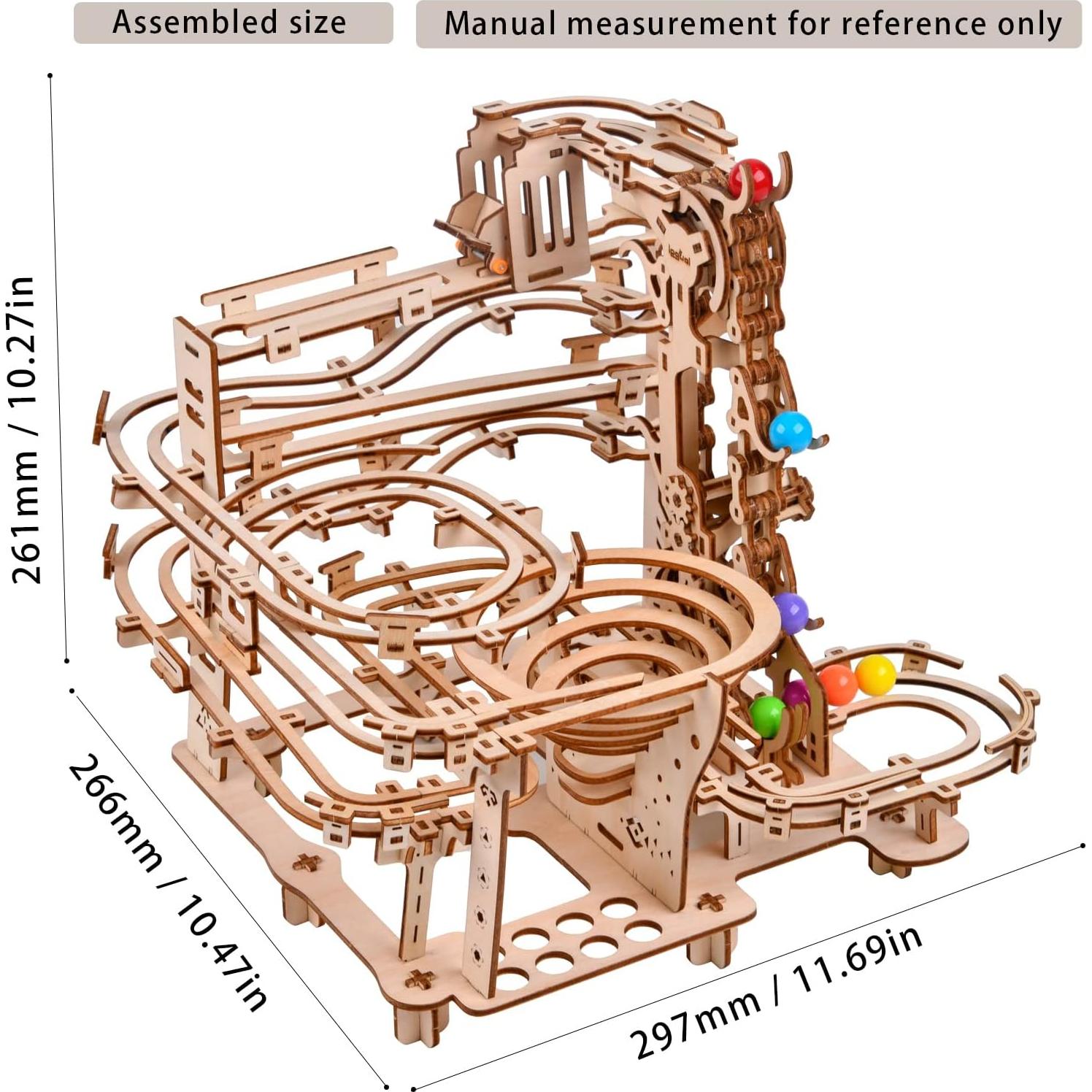 Kit de Rompecabezas Mecánico de Carrera de Canicas Varbertos