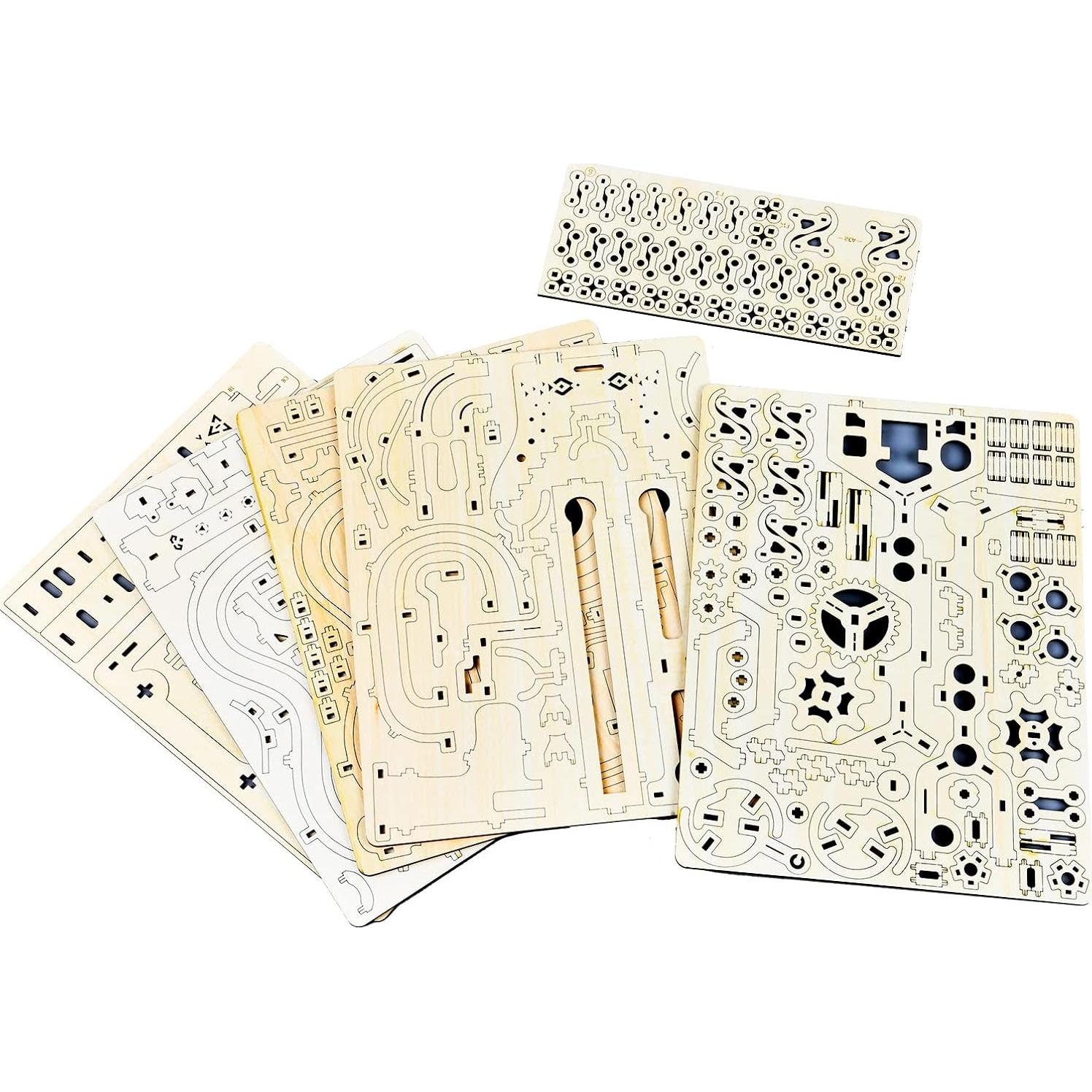 Kit de Rompecabezas Mecánico de Carrera de Canicas Varbertos