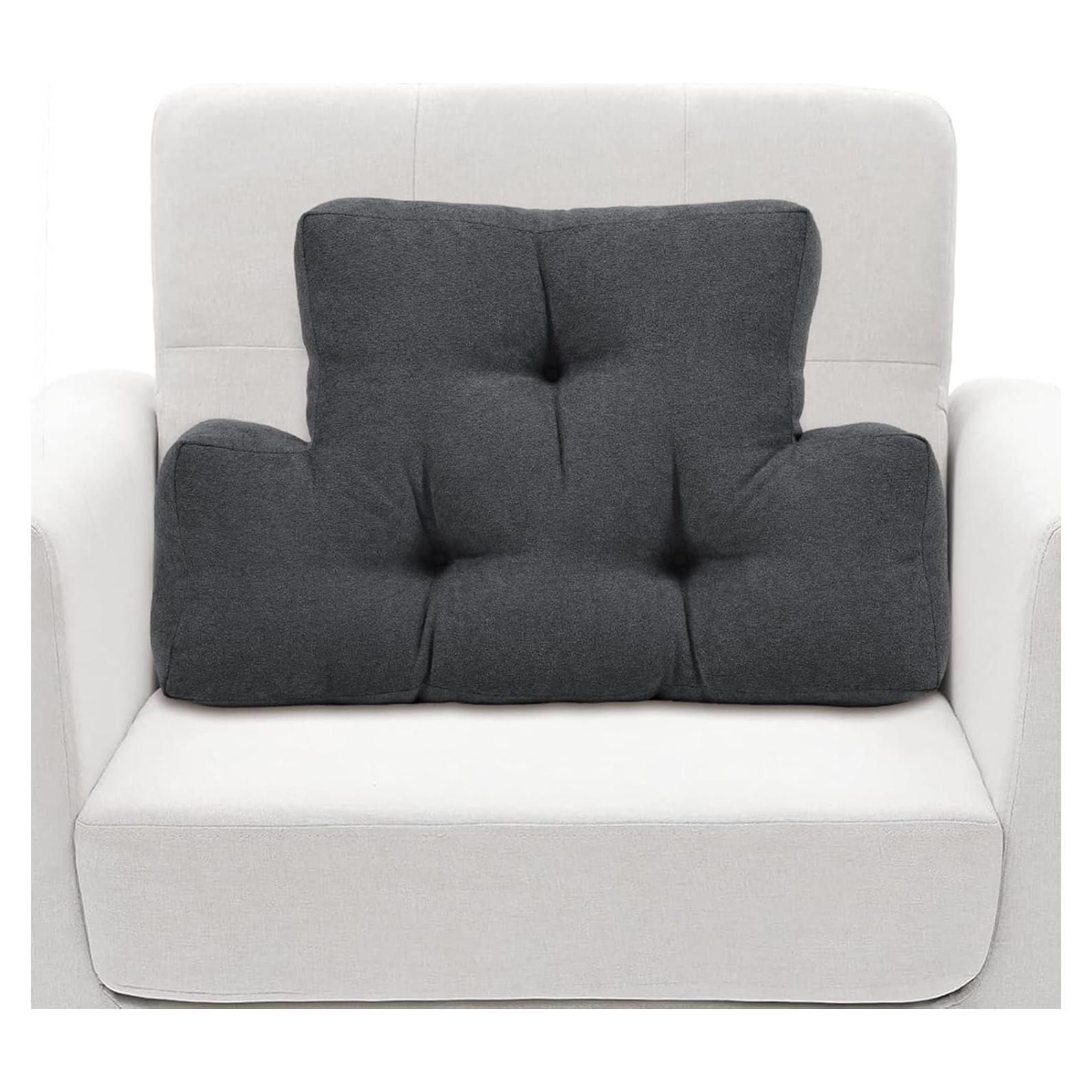 Almohada Lumbar TANYOO Gris Oscuro Soporte Espalda 59x39cm