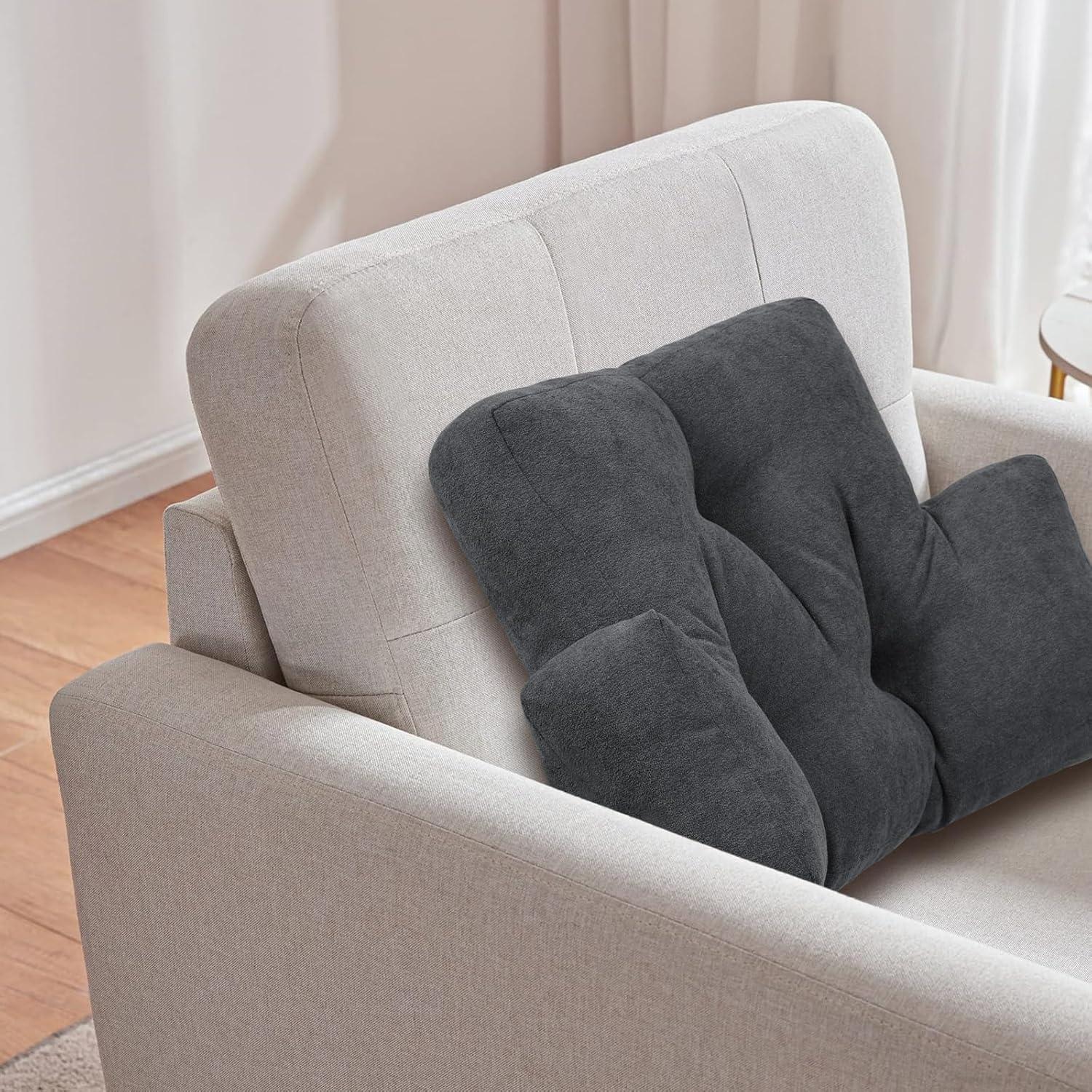 Almohada Lumbar TANYOO Gris Oscuro Soporte Espalda 59x39cm