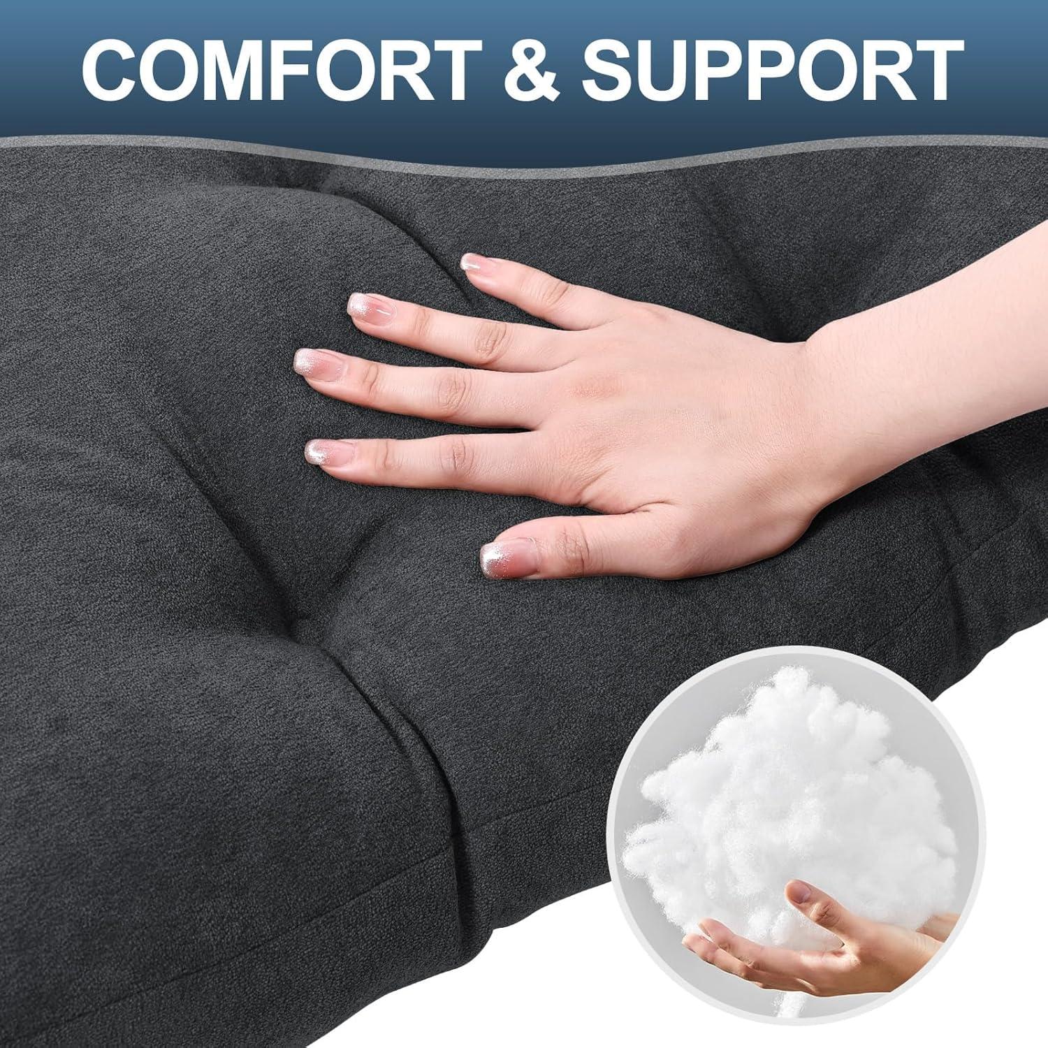 Almohada Lumbar TANYOO Gris Oscuro Soporte Espalda 59x39cm