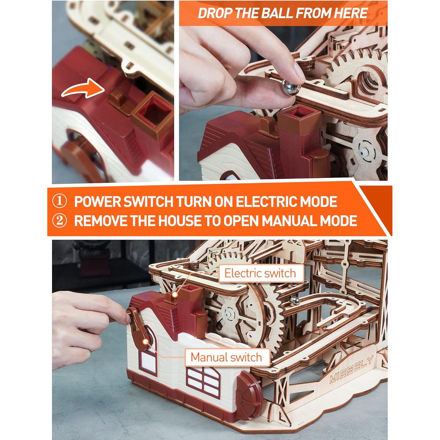 Rompecabezas 3D Miebely de Madera - Carrera de Canicas 235 Piezas