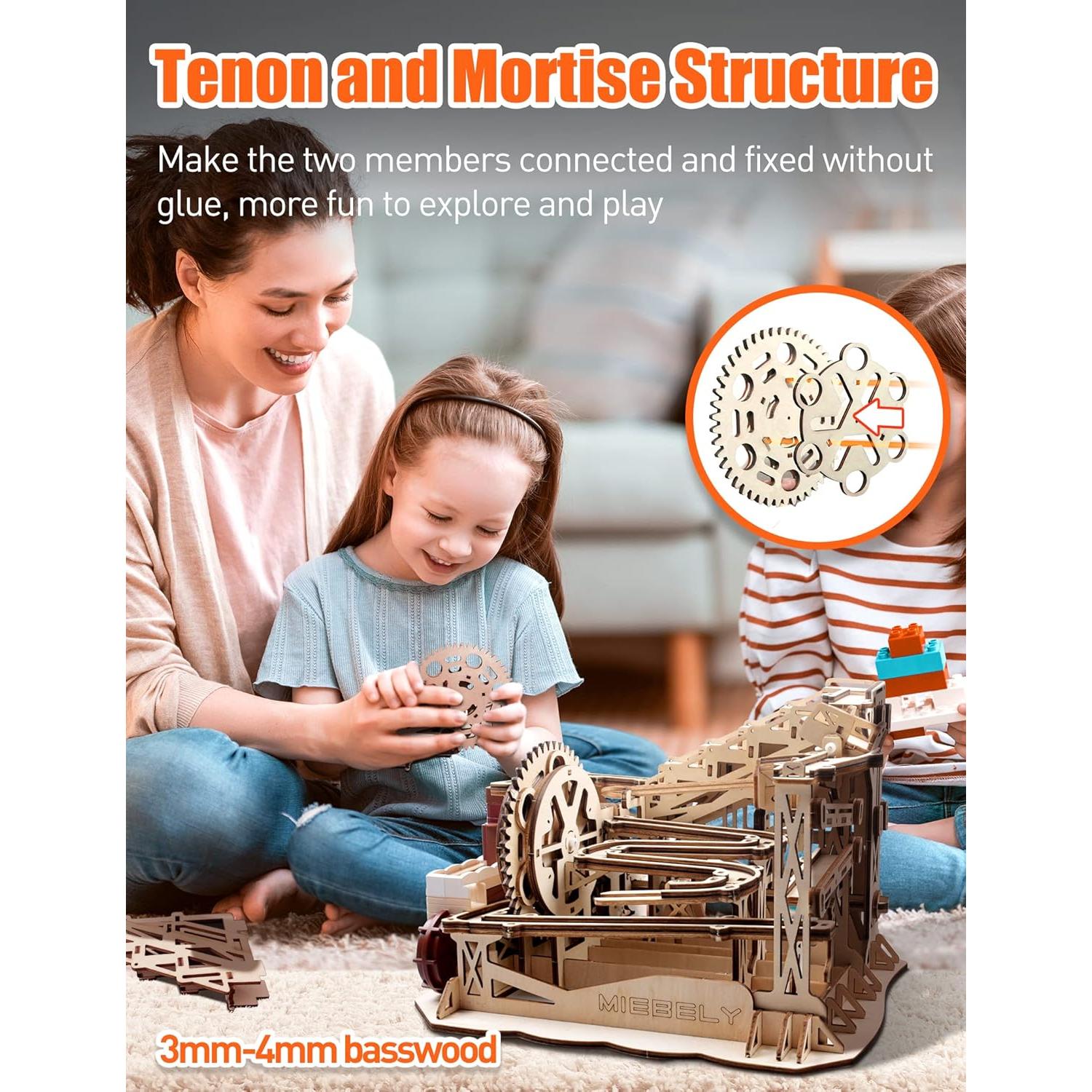 Rompecabezas 3D Miebely de Madera - Carrera de Canicas 235 Piezas