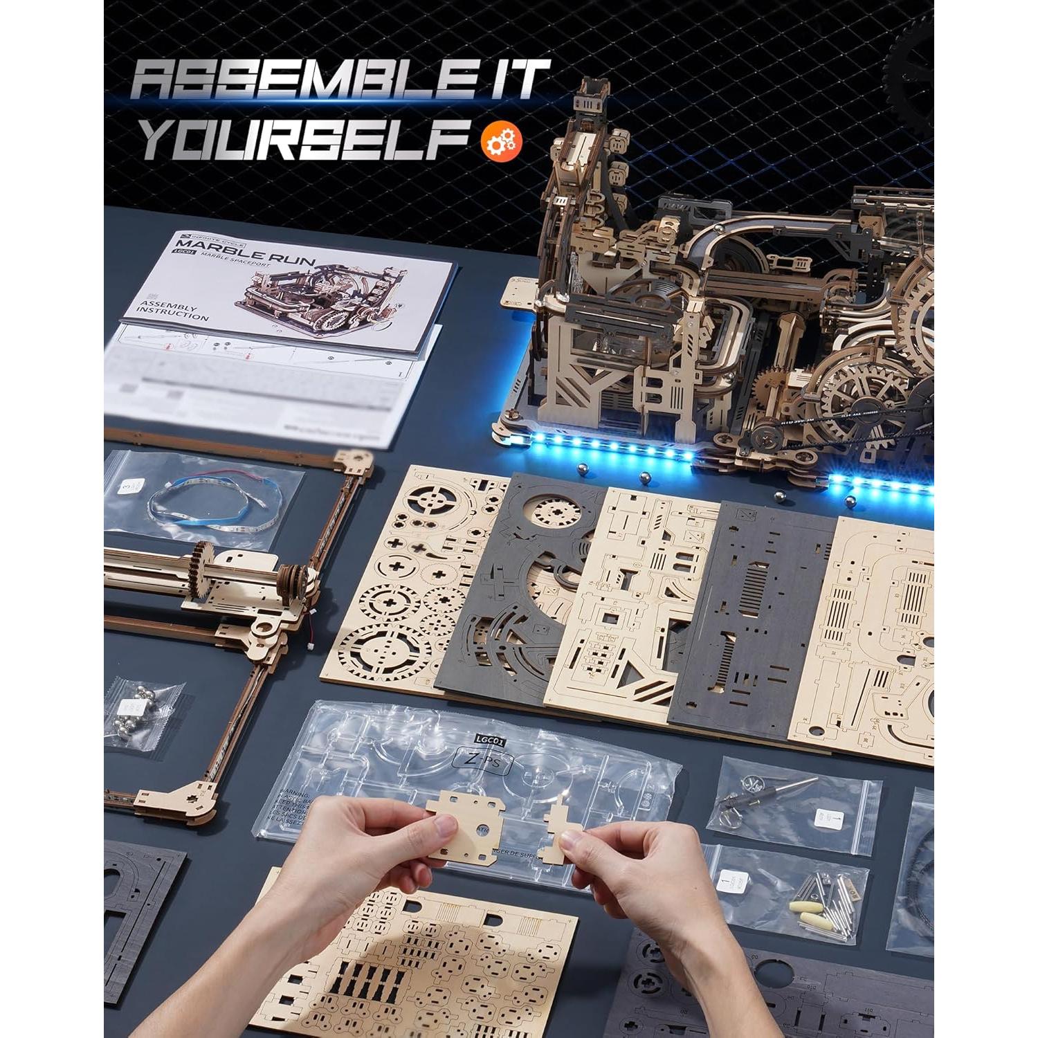 Rompecabezas 3D Wowood - Set Carreras de Canicas 3.85 kg